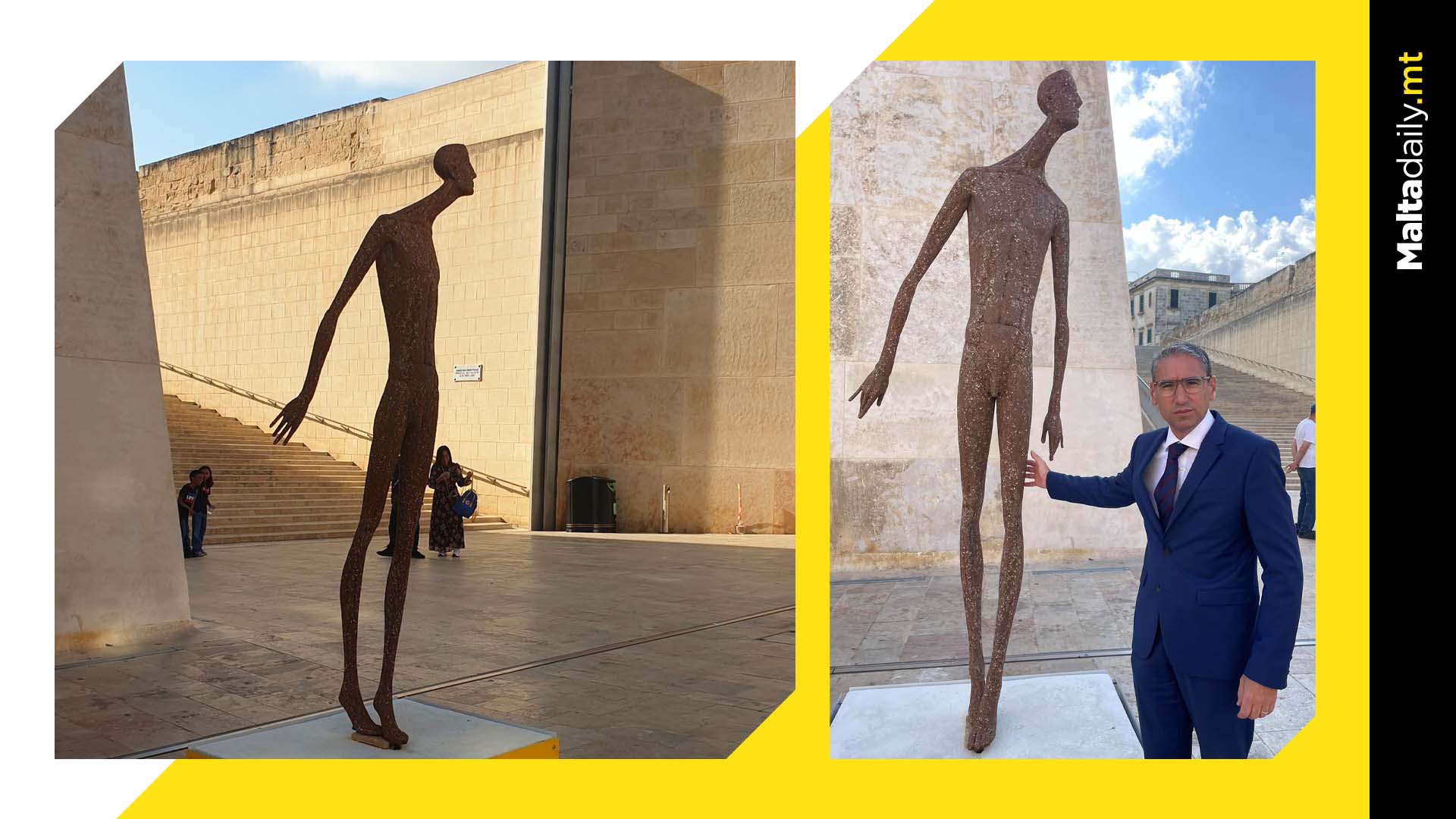 Sculpture In Valletta Made Out Of Mafia Bombing Site