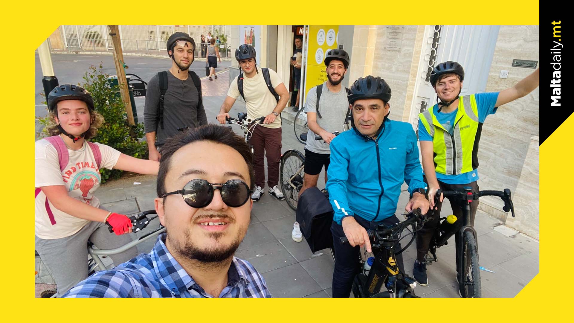 Steve Zammit Lupi Kicks Off First Bicycle Bus To University