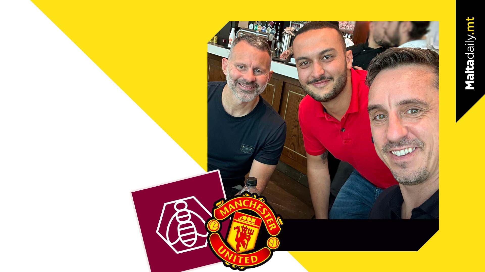 Man Utd’s Ryan Giggs & Gary Neville Spotted At Busy Bee