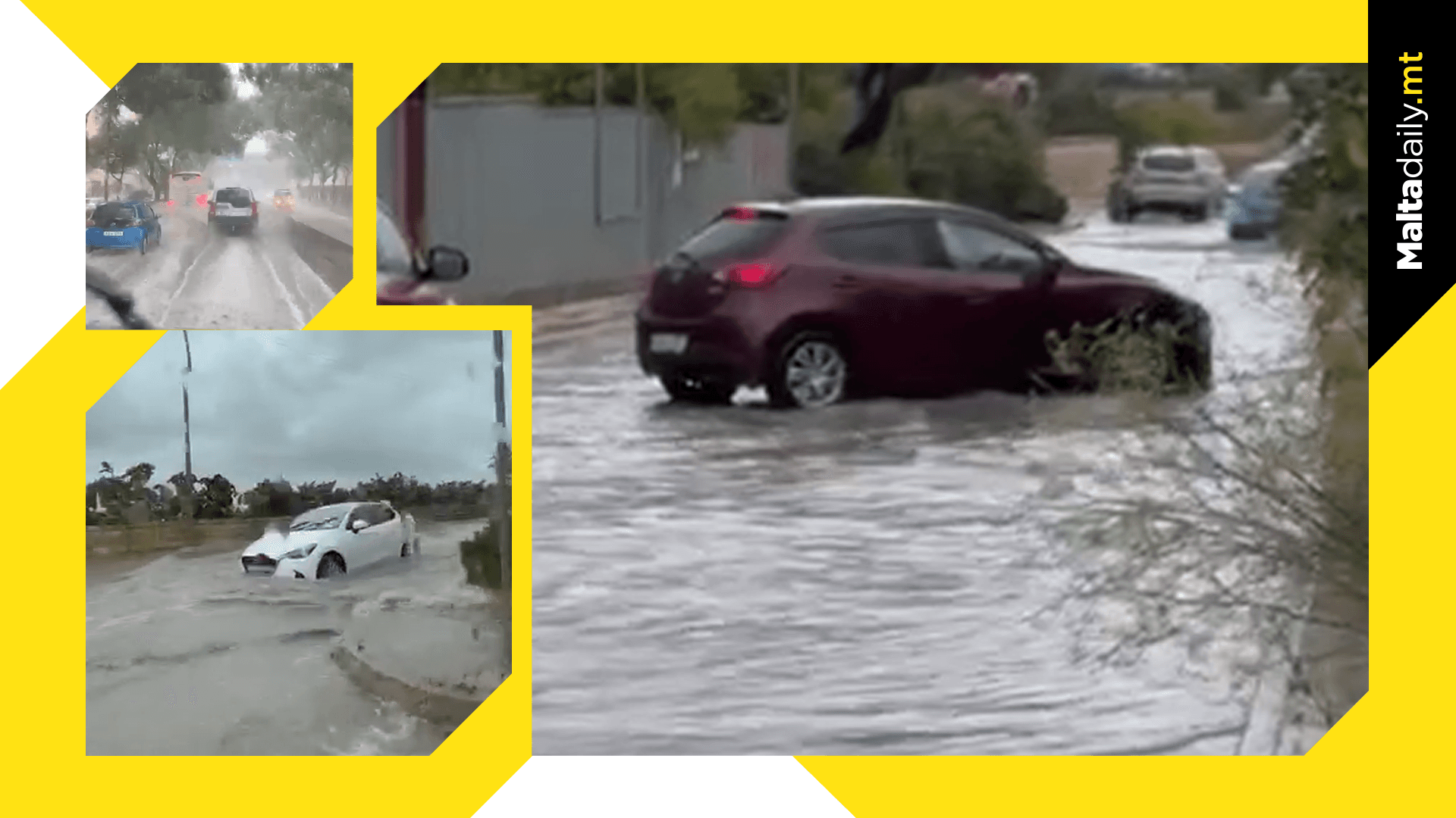 Flooding And Traffic Due To Storm