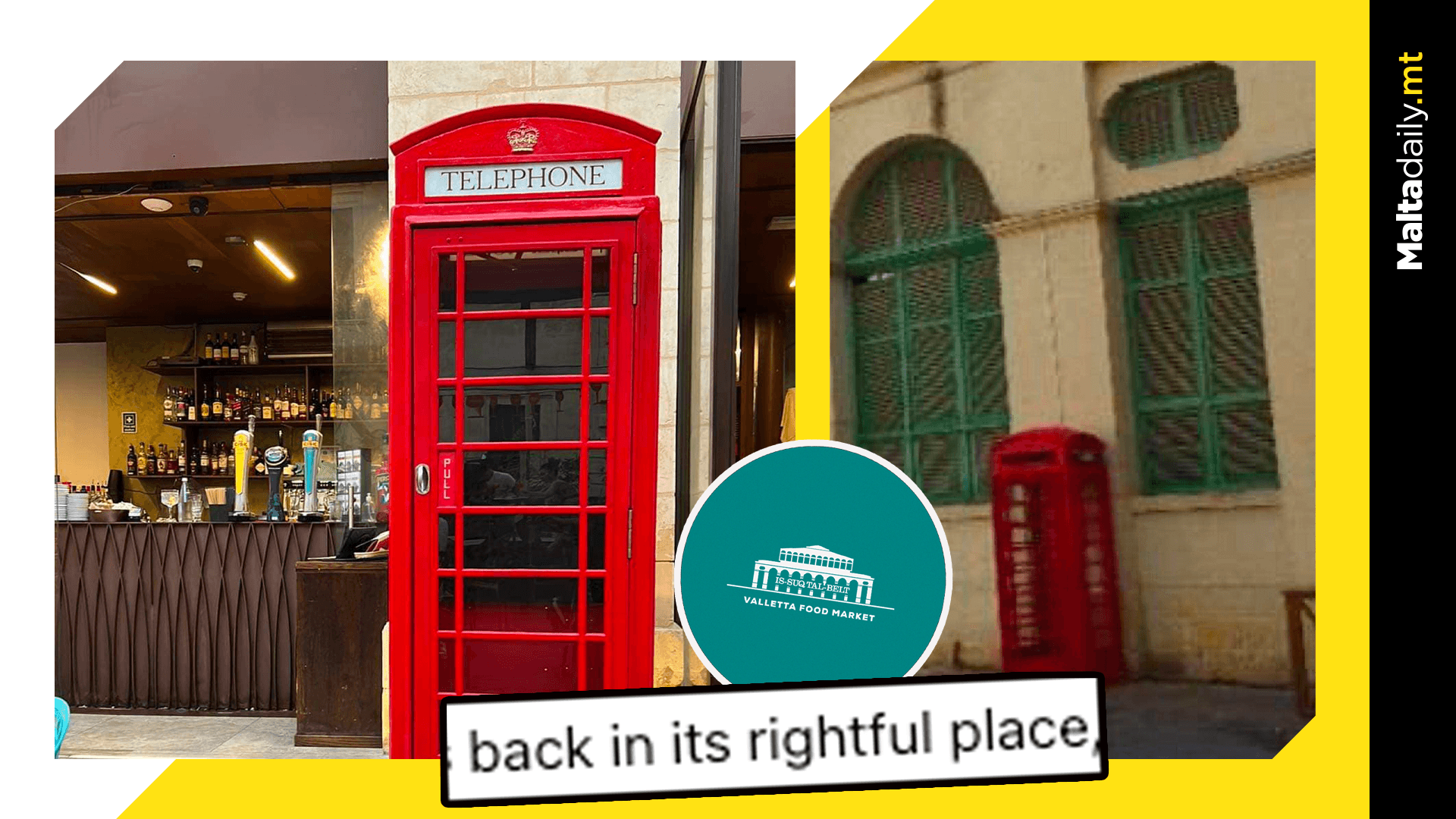 Suq Tal-Belt Applauded For Restoring Red Telephone Box
