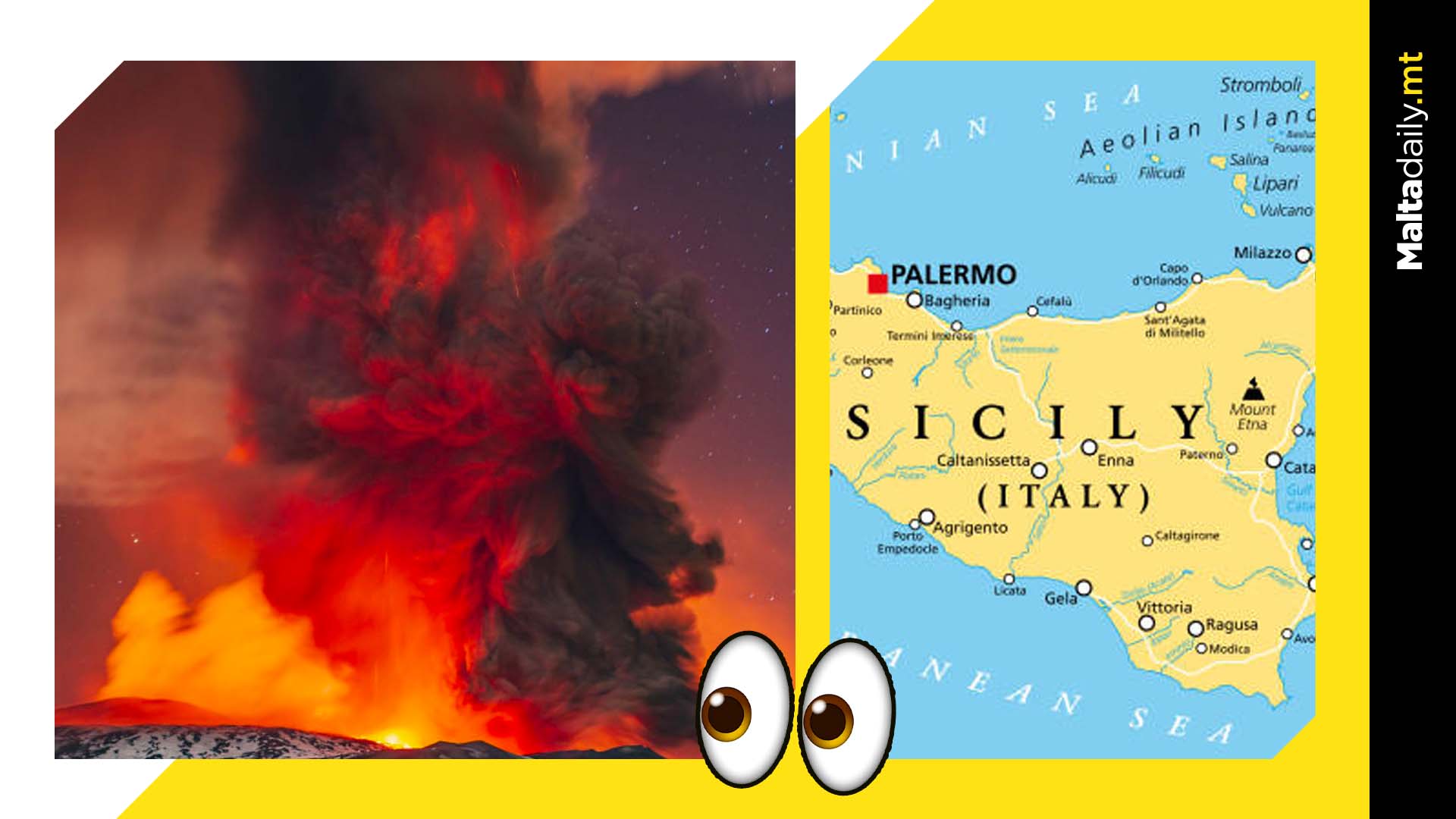 Airports Closed Off As Mount Etna Erupts