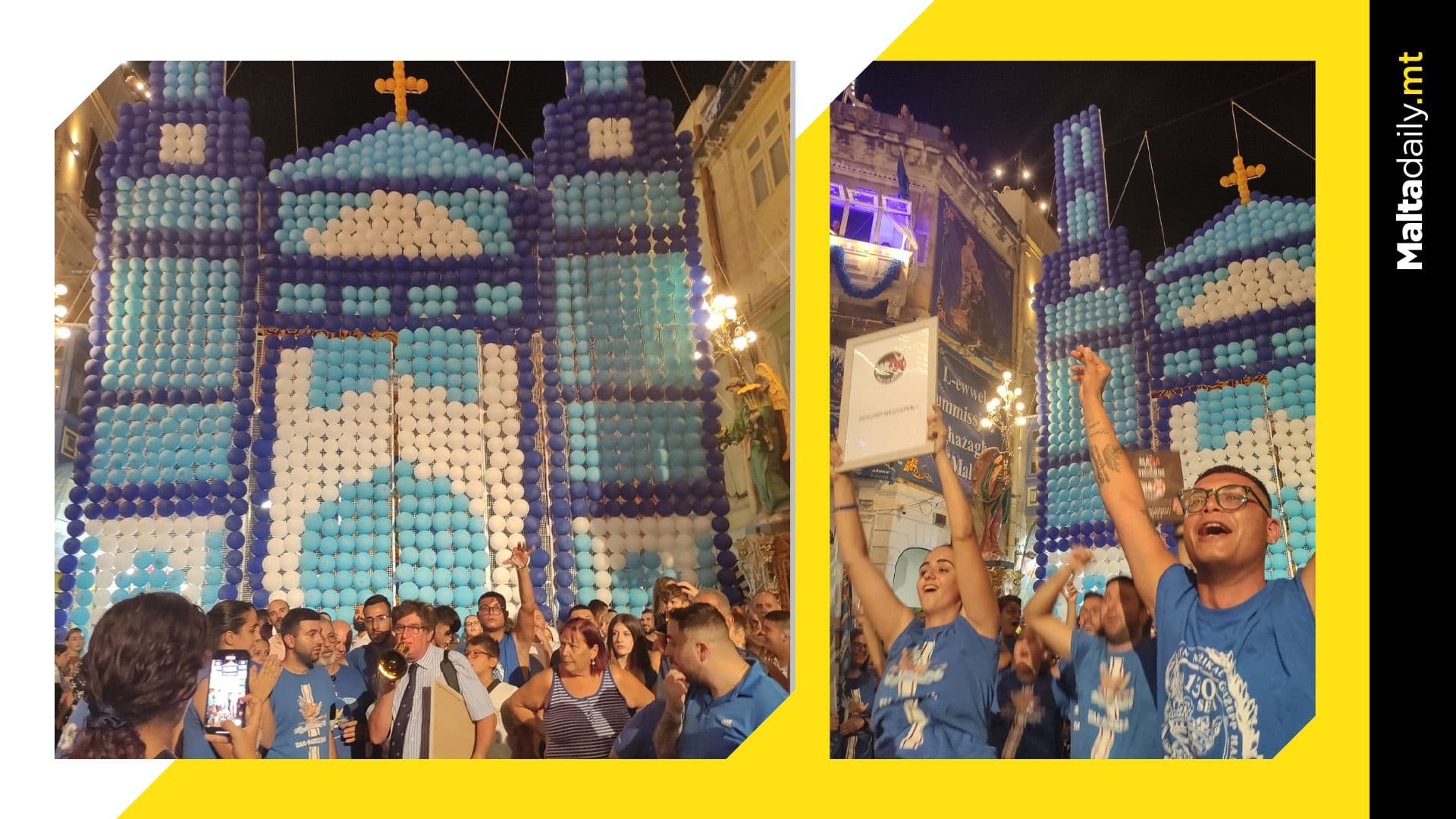 Hamrun’s St. Joseph Band Club Breaks Record For Largest Balloon Structure
