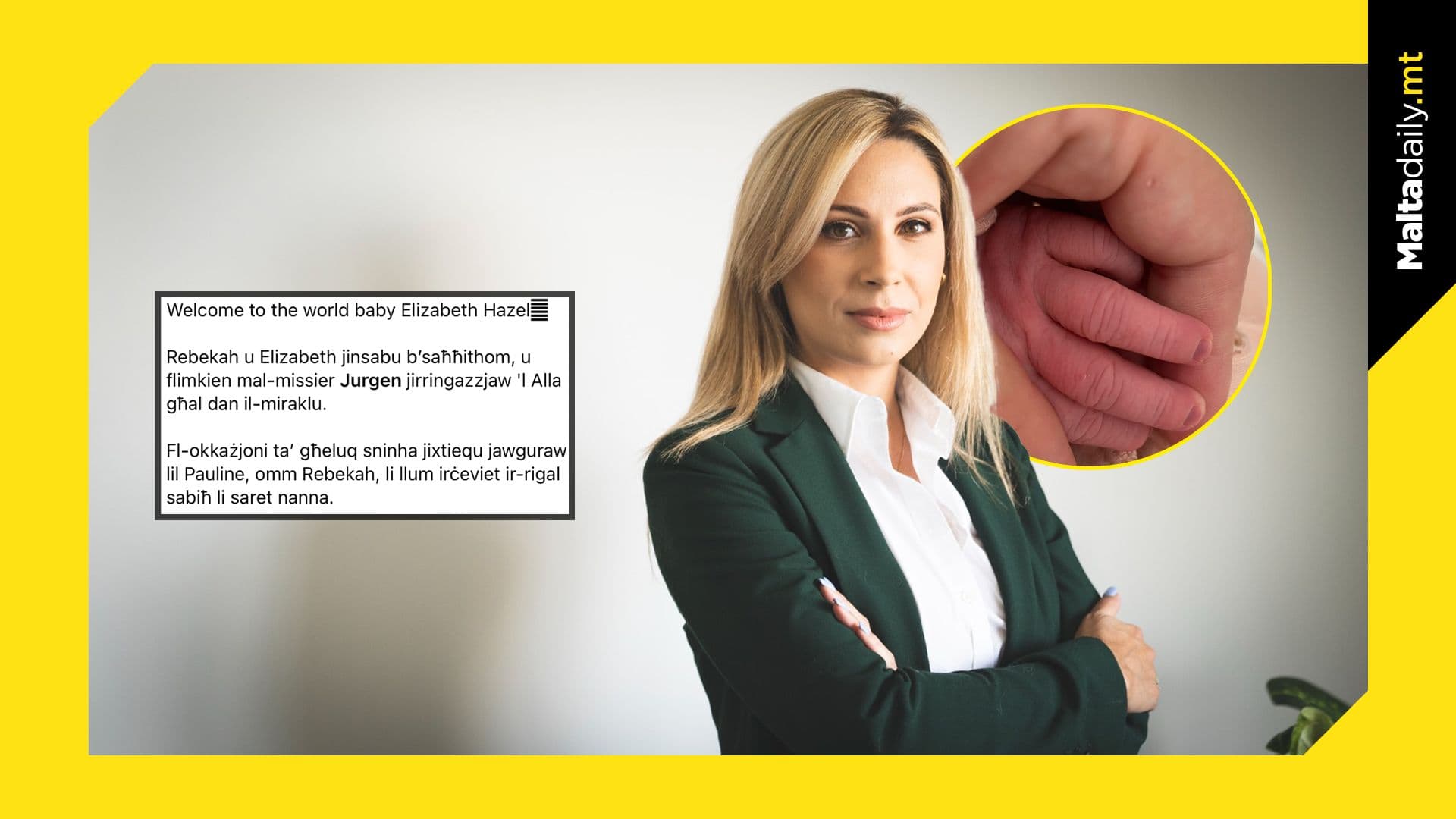 MP Rebekah Borg Celebrates the Arrival of Baby Elizabeth Hazel