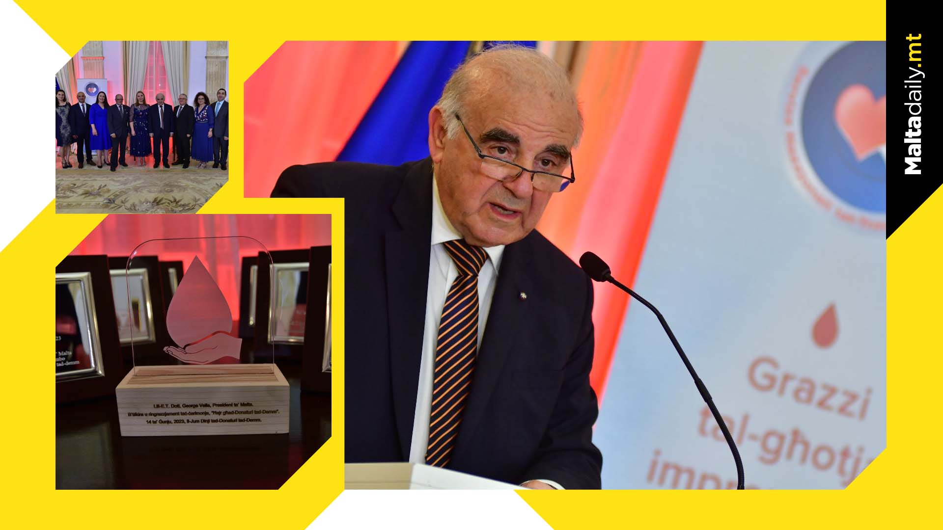 Local Blood Donors Thanked By President George Vella