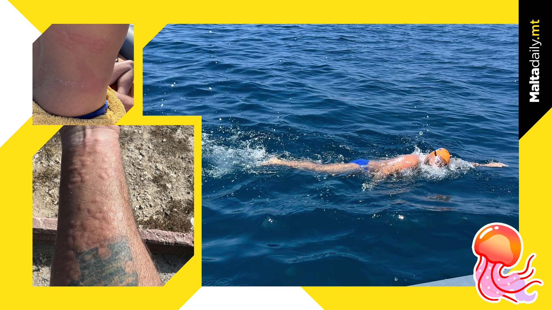 Jellyfish stings as Neil Agius trains in pitch black seas