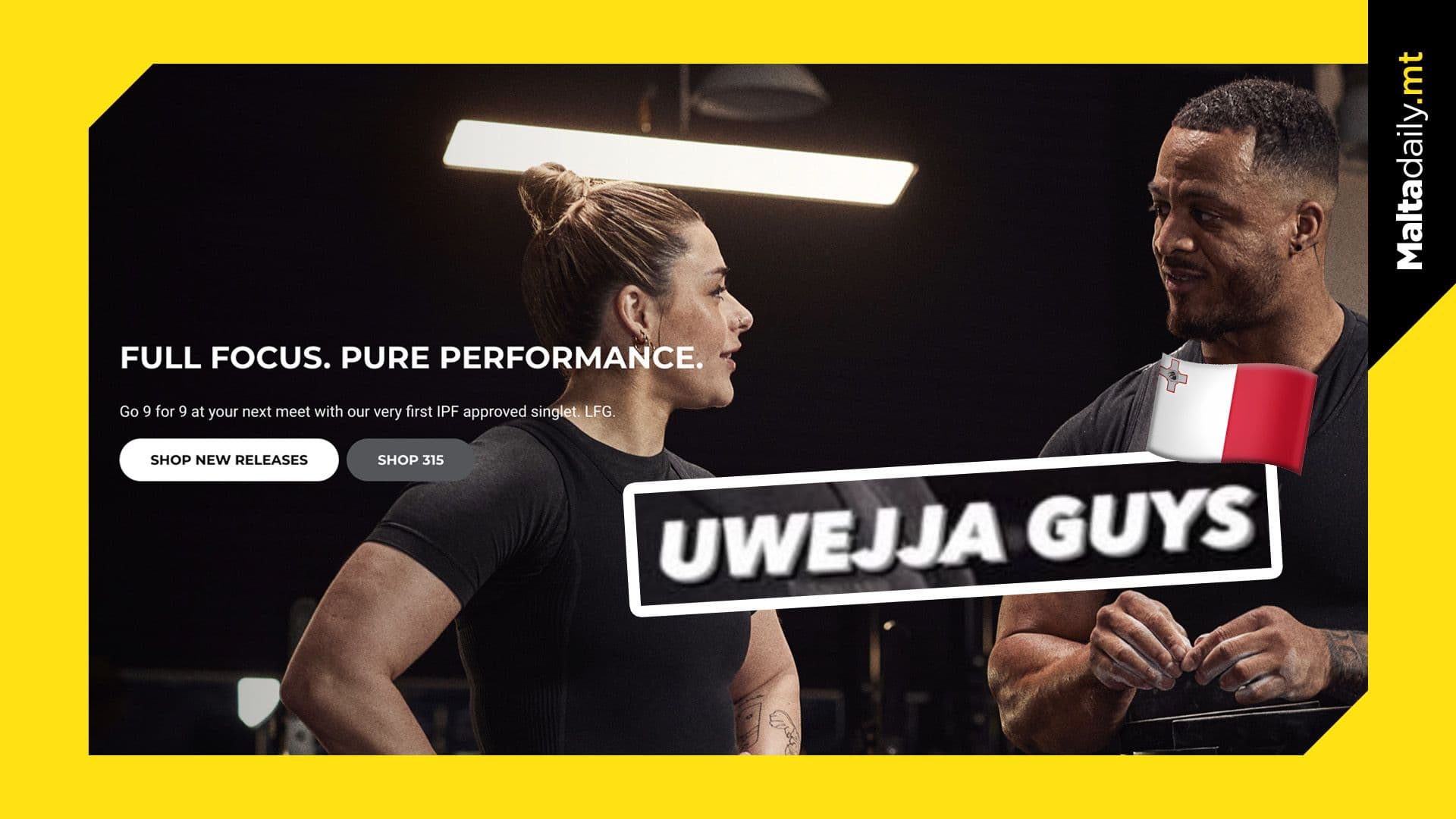 Maltese Olympian Yazmin Zammit Stevens featured on Gymshark homepage