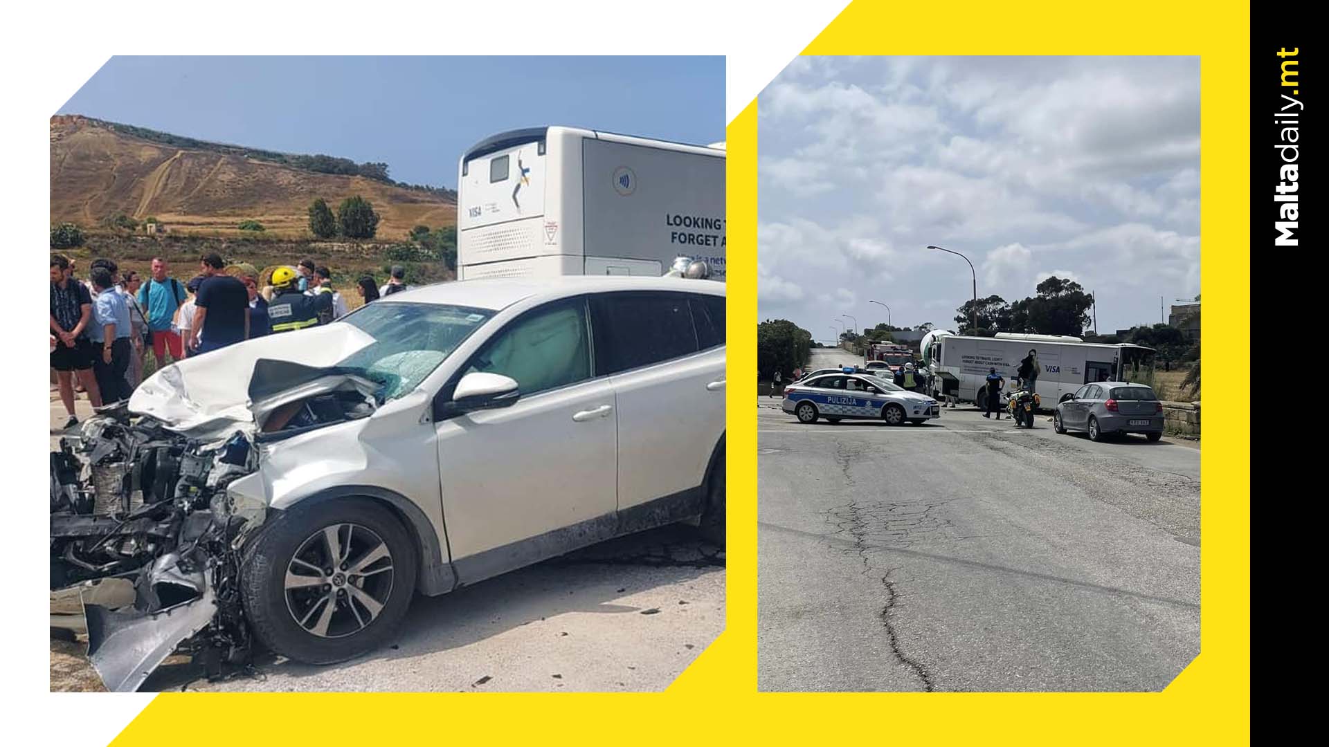 UPDATED: Ta’ Xħajma accident between car and bus reported