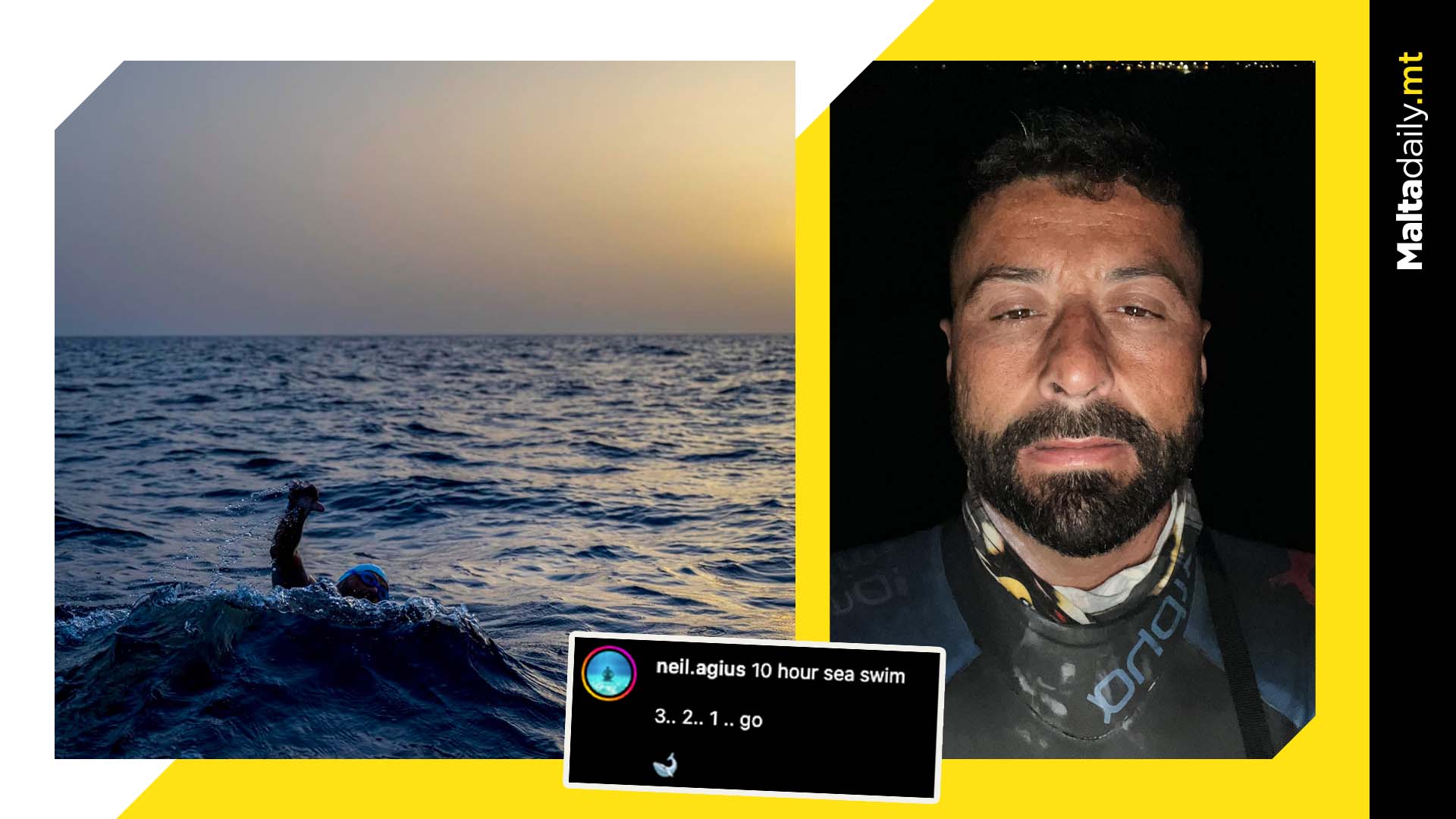 Neil Agius prepares for big challenge with 10 hour swim