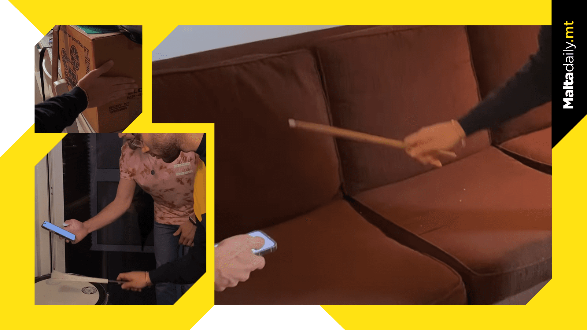 Red Electric show how to create snare sound with everyday objects