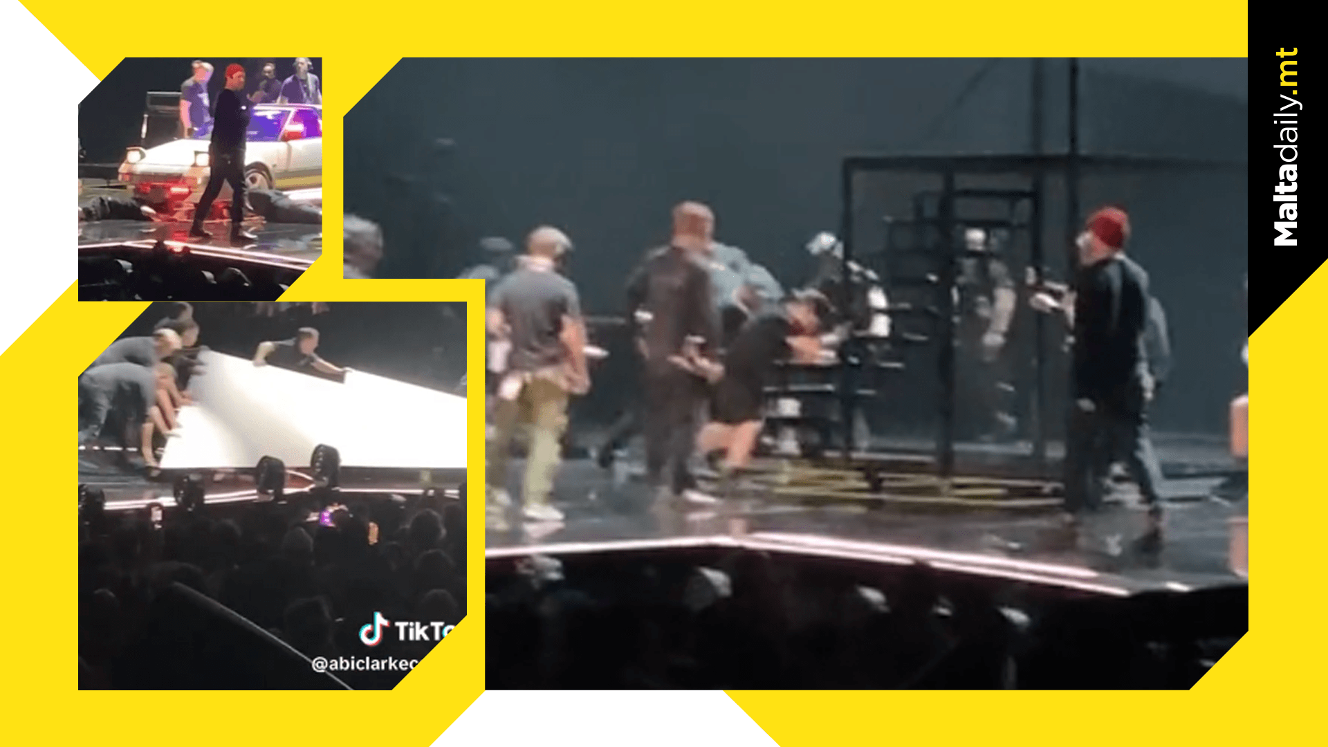 The 40 second prop stage change between Eurovision songs