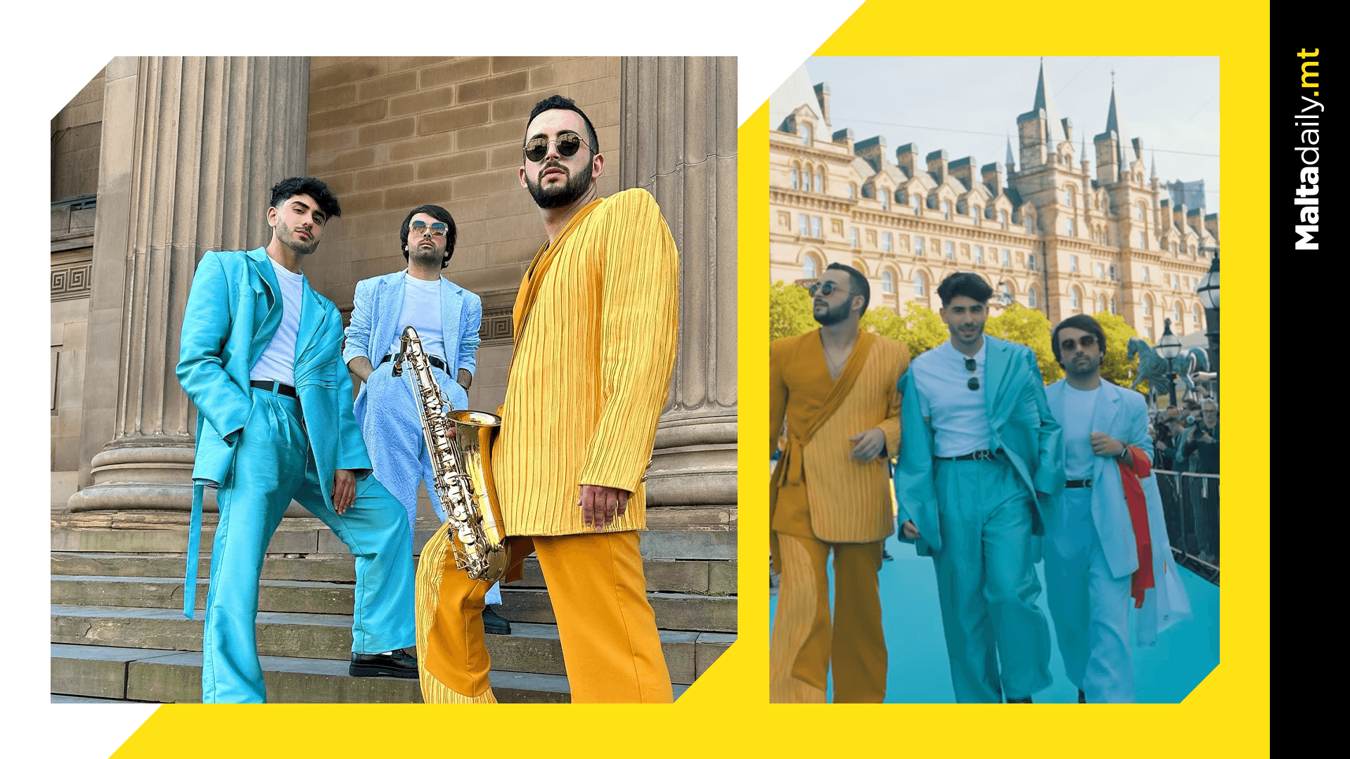 The Busker hit Eurovision Turquoise Carpet with Charles & Ron