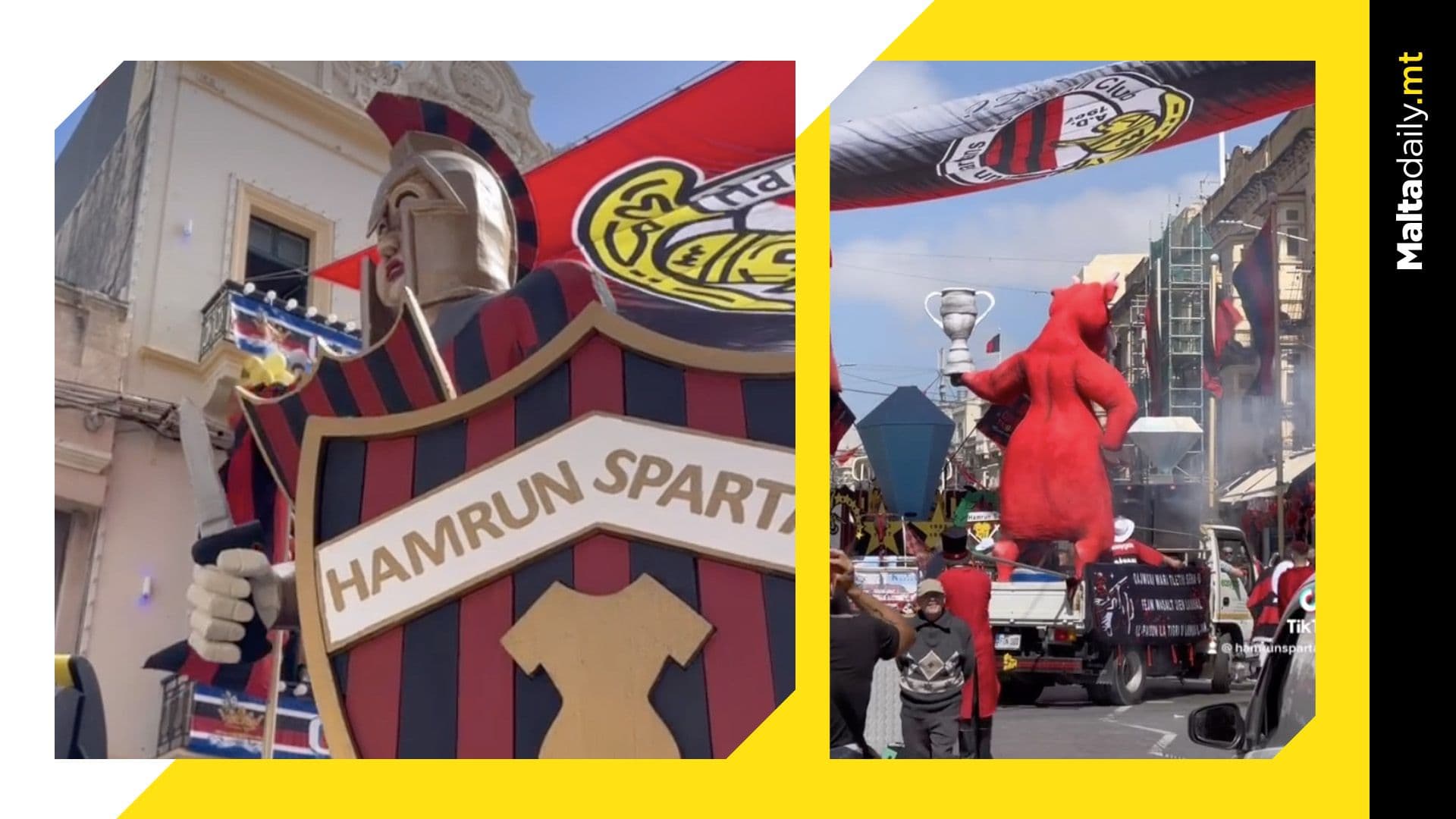 Hamrun packed with floats and fans as Spartans begin celebrations