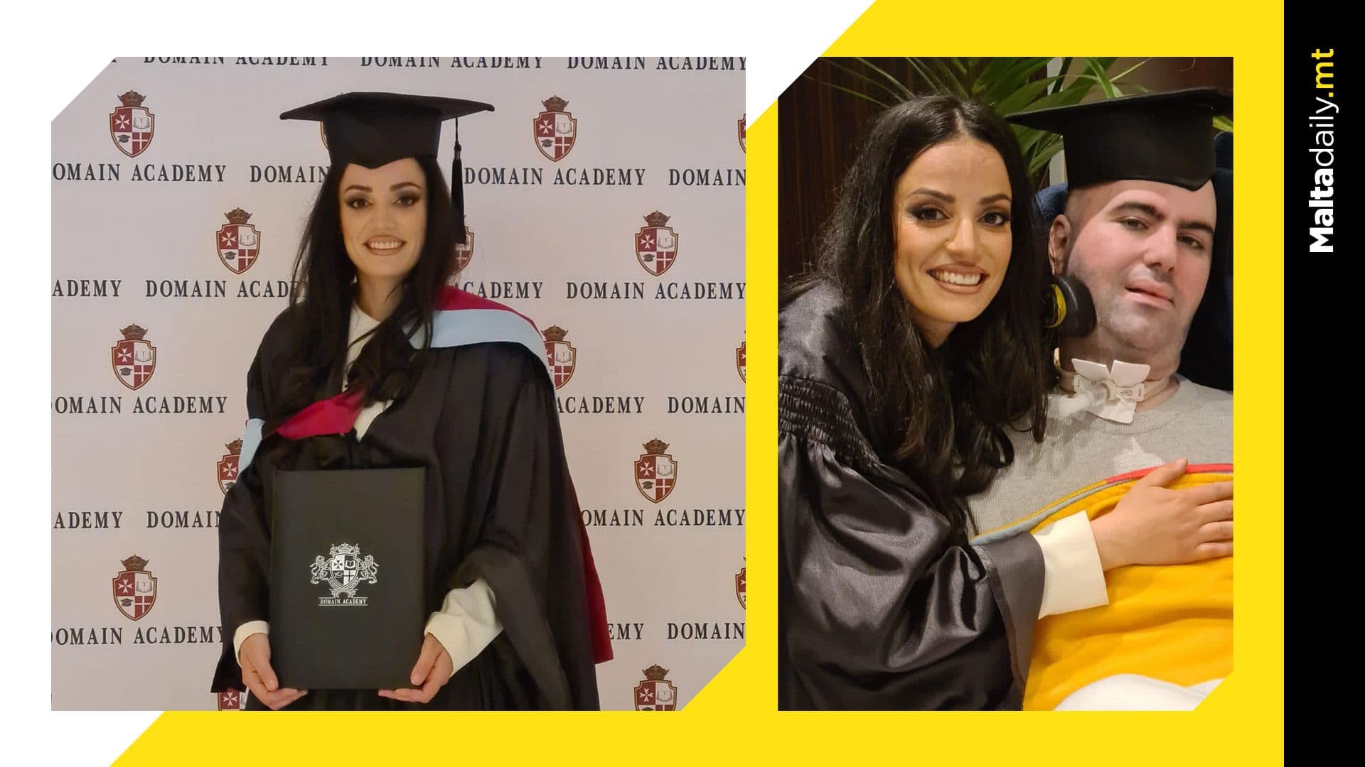 Maria Formosa celebrates Masters graduation with Bjorn and family