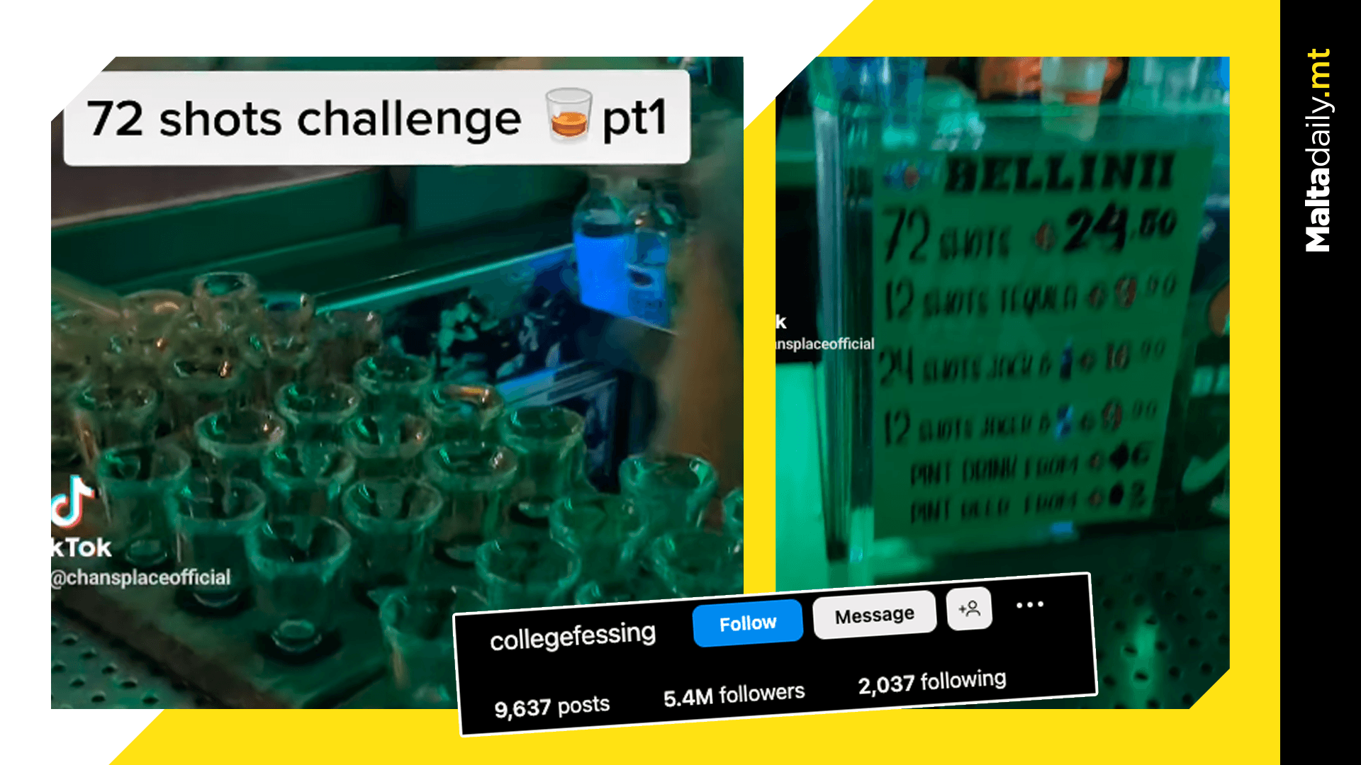 Paceville bar Bellini shots challenge goes viral