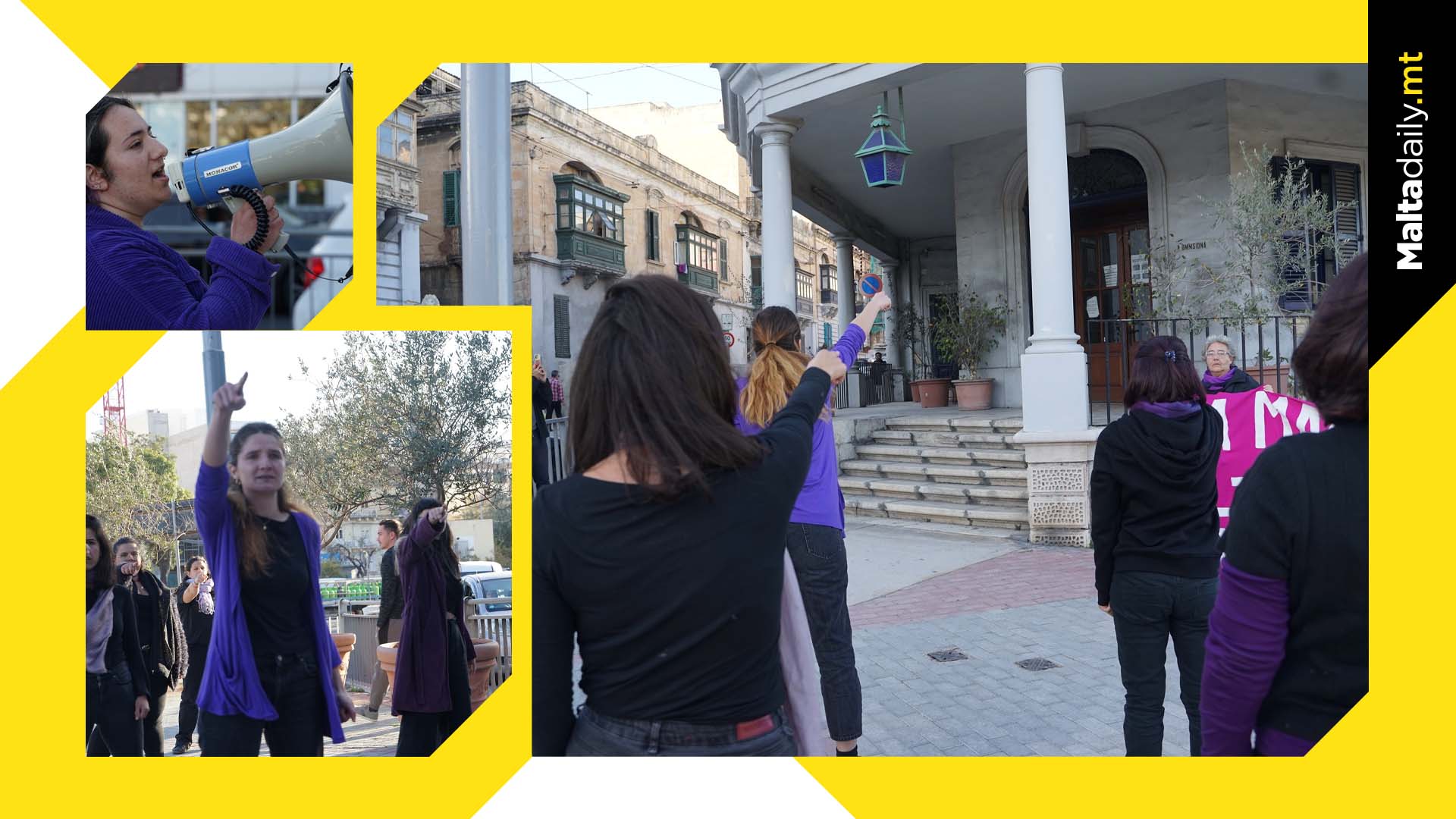 ‘The rapist is you’: protest flashmob outside Msida police station