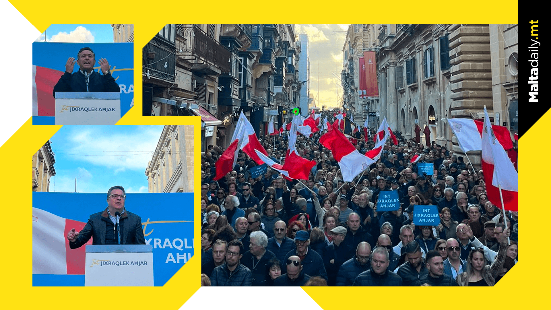 Protest by Nationalist Party with theme ‘You deserve better’, attended by thousands