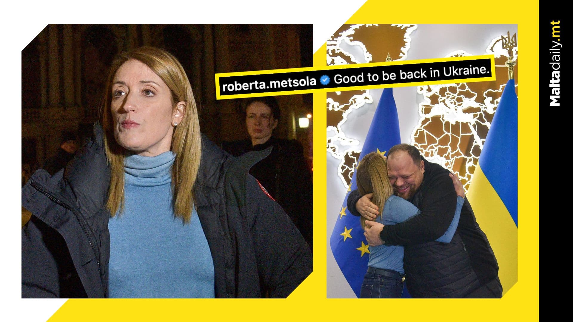 European Parliament President Roberta Metsola makes second visit to Ukraine since war began