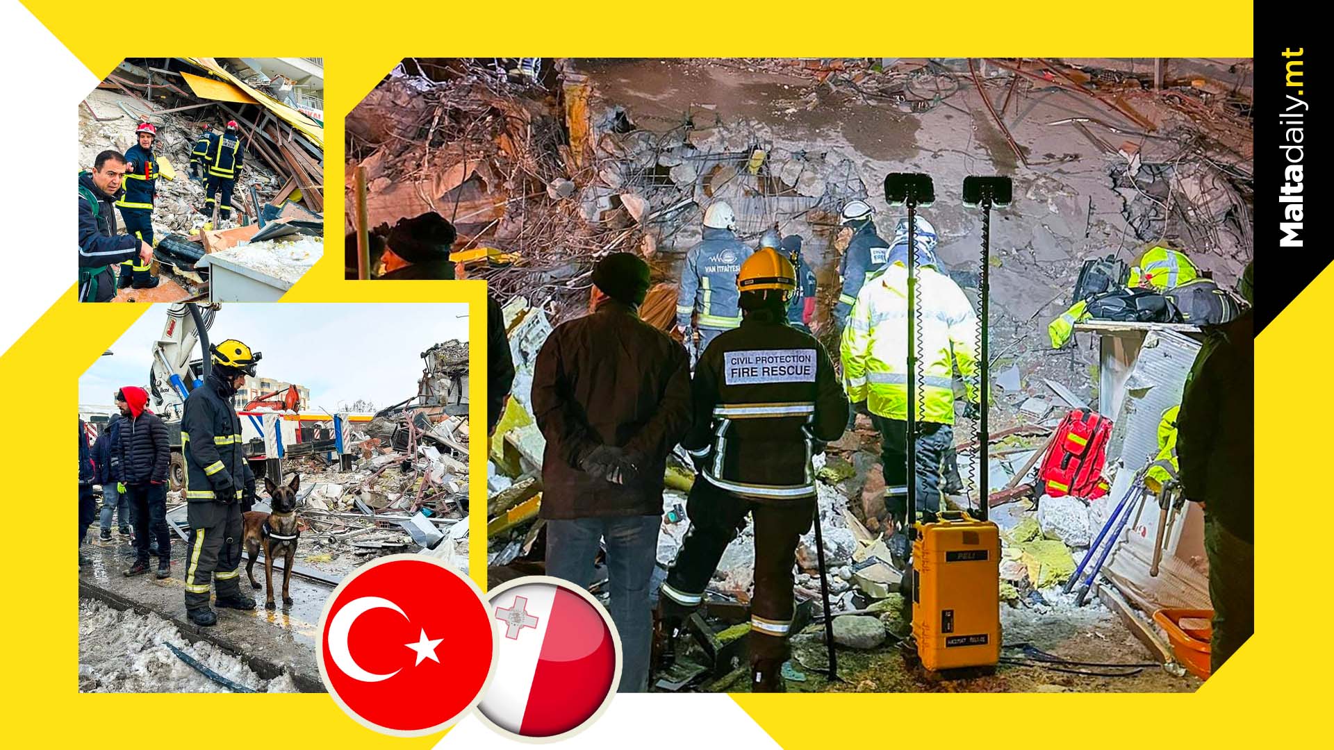 Malta’s Civil Protection share more images from earthquake site