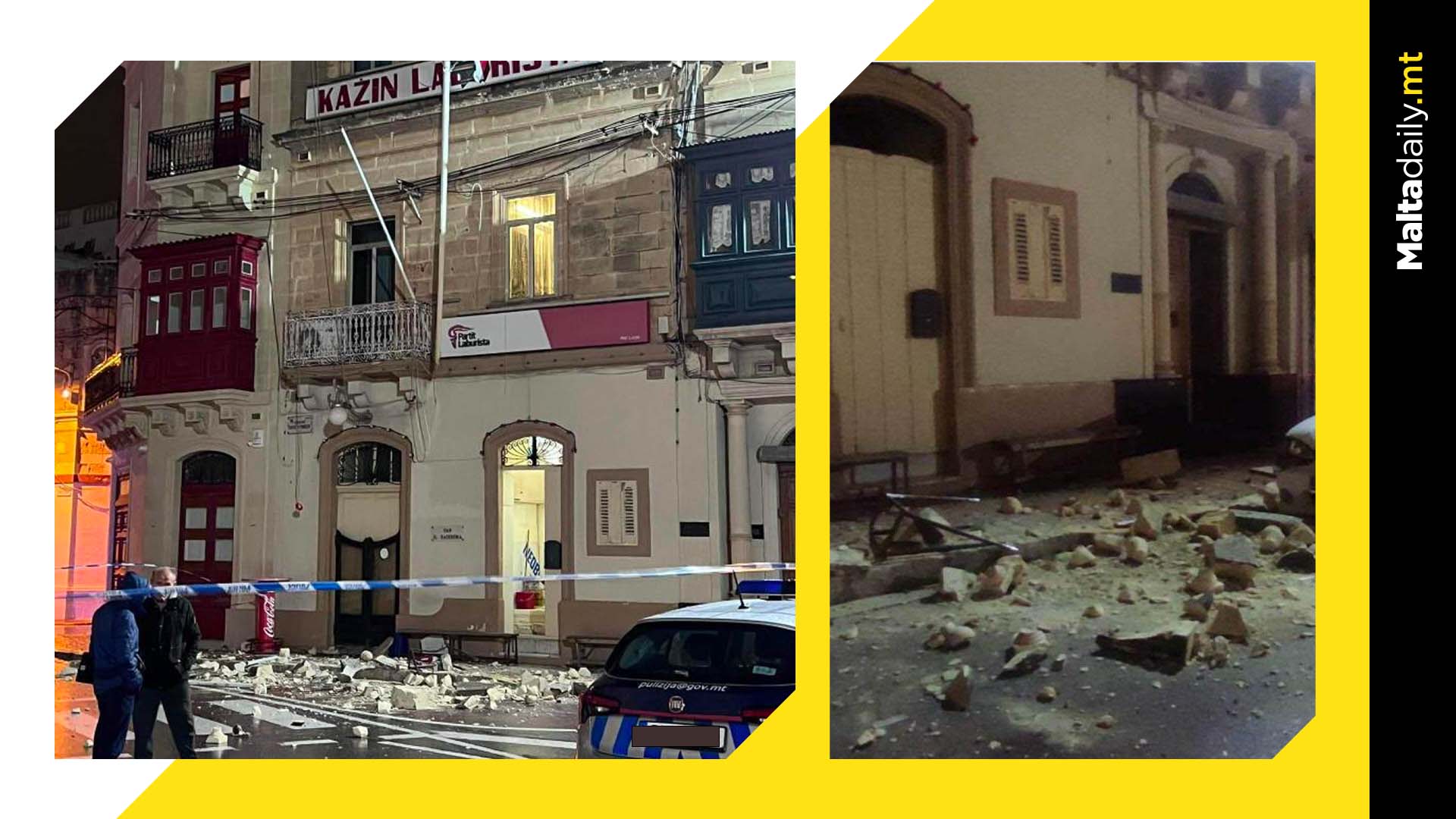 Calls for caution after pole falls in front of Luqa’s Labour Party club