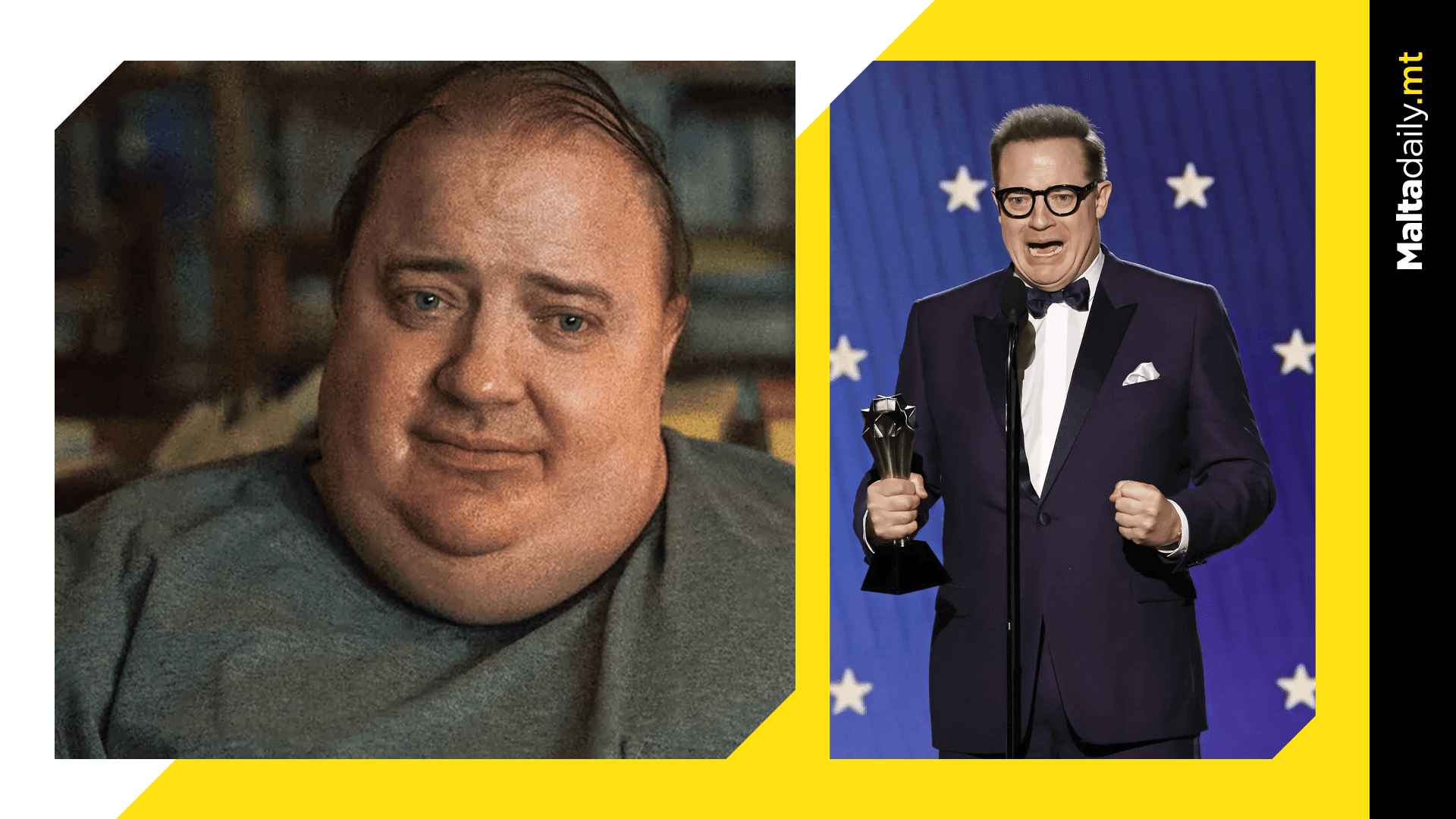 Brendan Fraser gives emotional speech about mental health after winning best actor