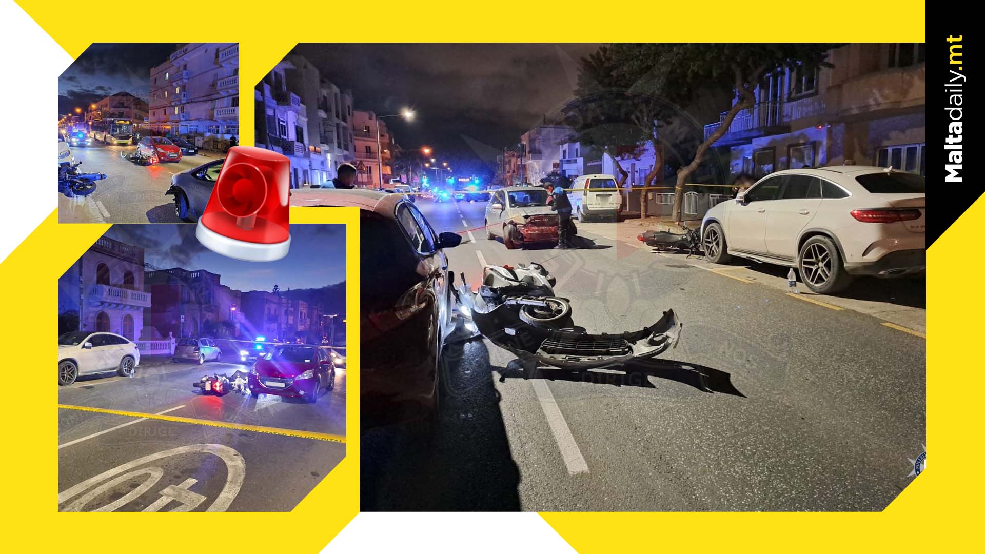 Four vehicles crash in Mosta traffic accident