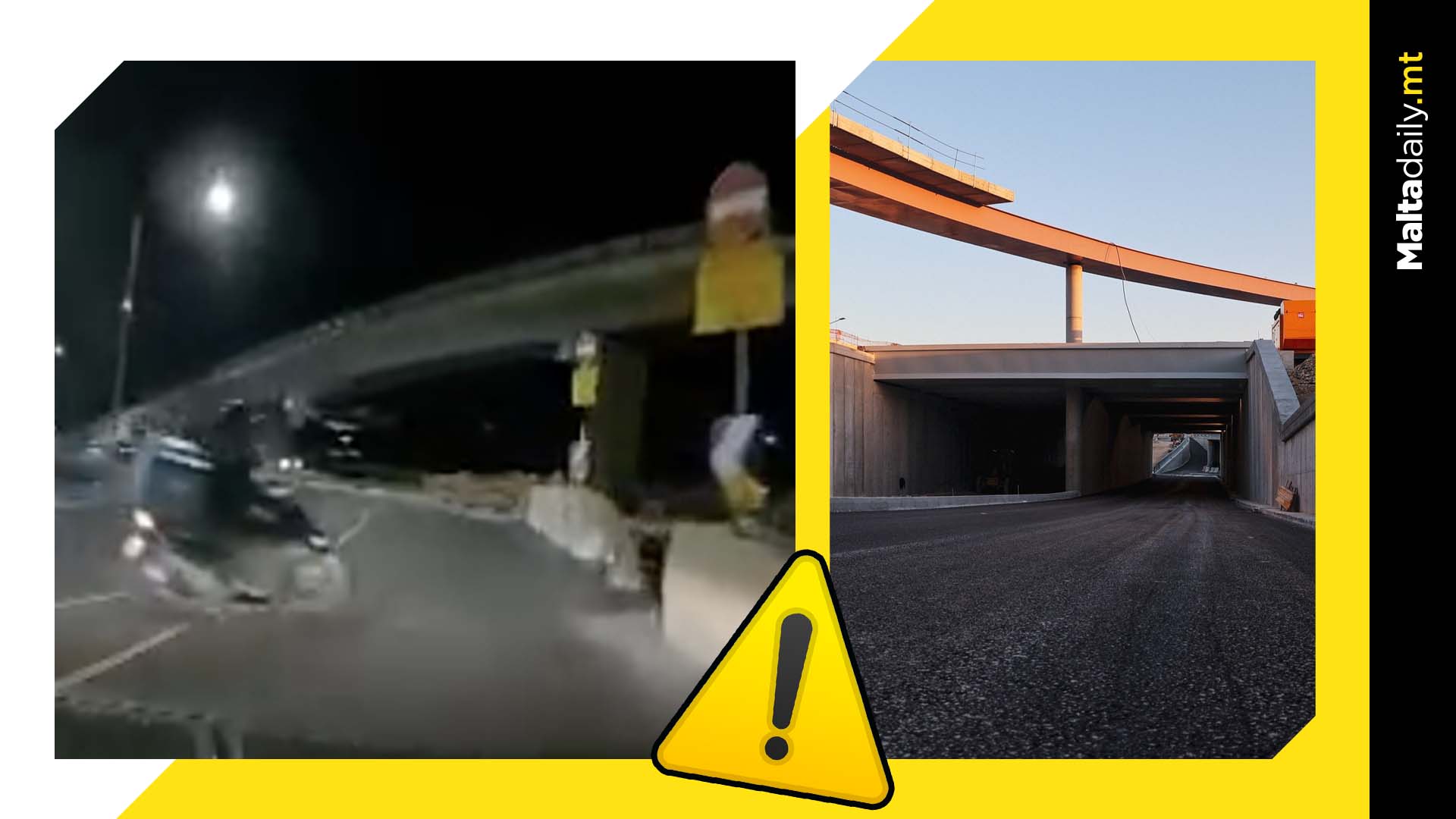 Close call after food courier zooms past driver