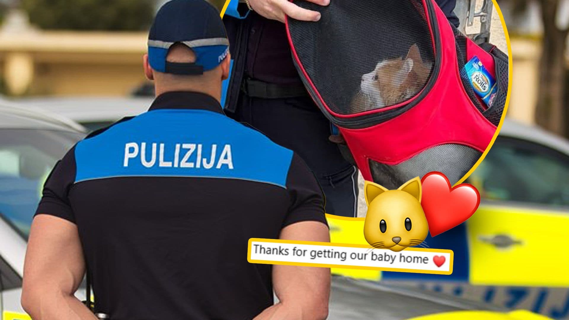 Woman Thanks Malta Police Force For Rescuing Her Elderly Cat Minnie