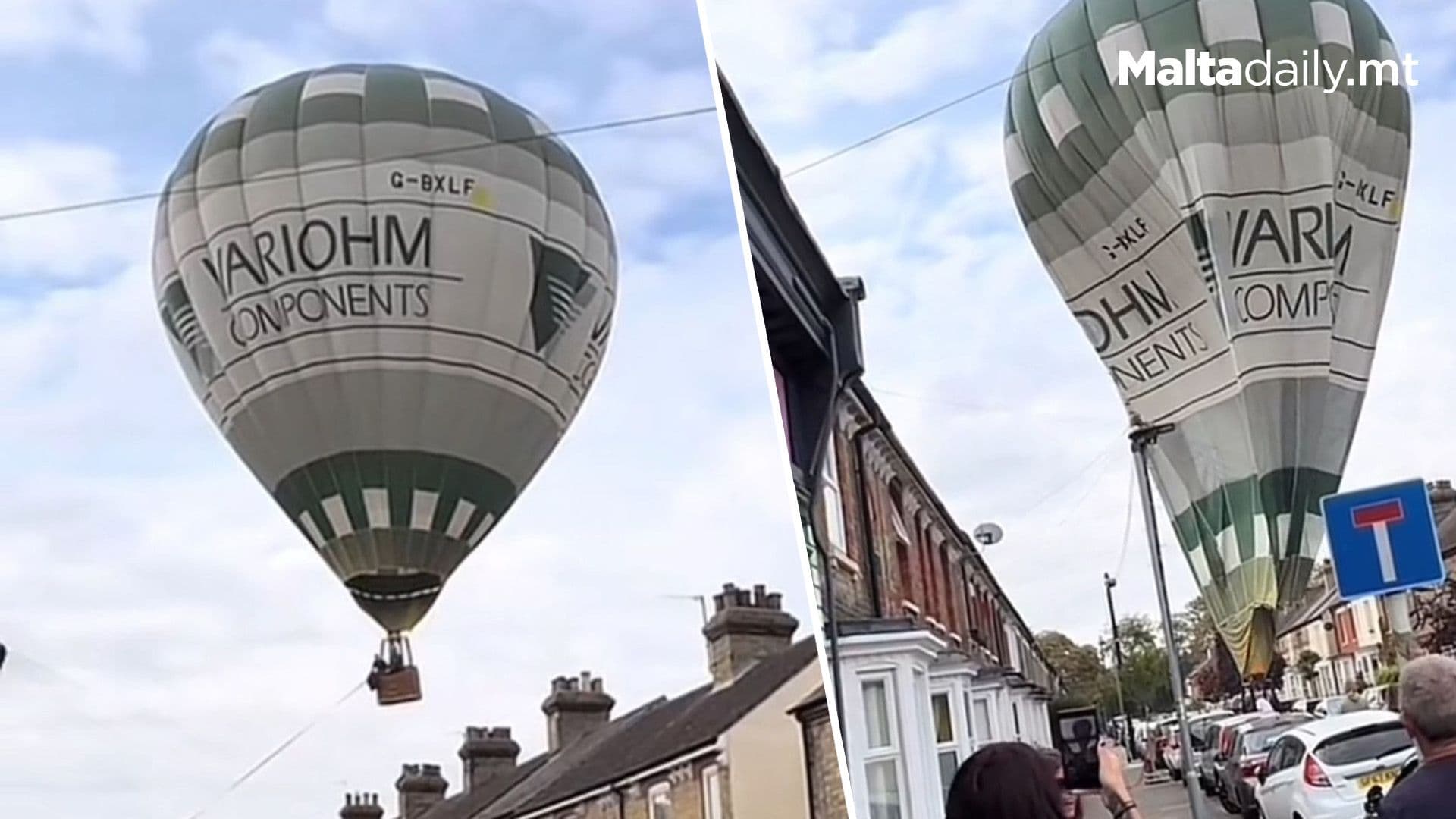 Hot Air Balloon Makes Emergency Street Landing In The UK