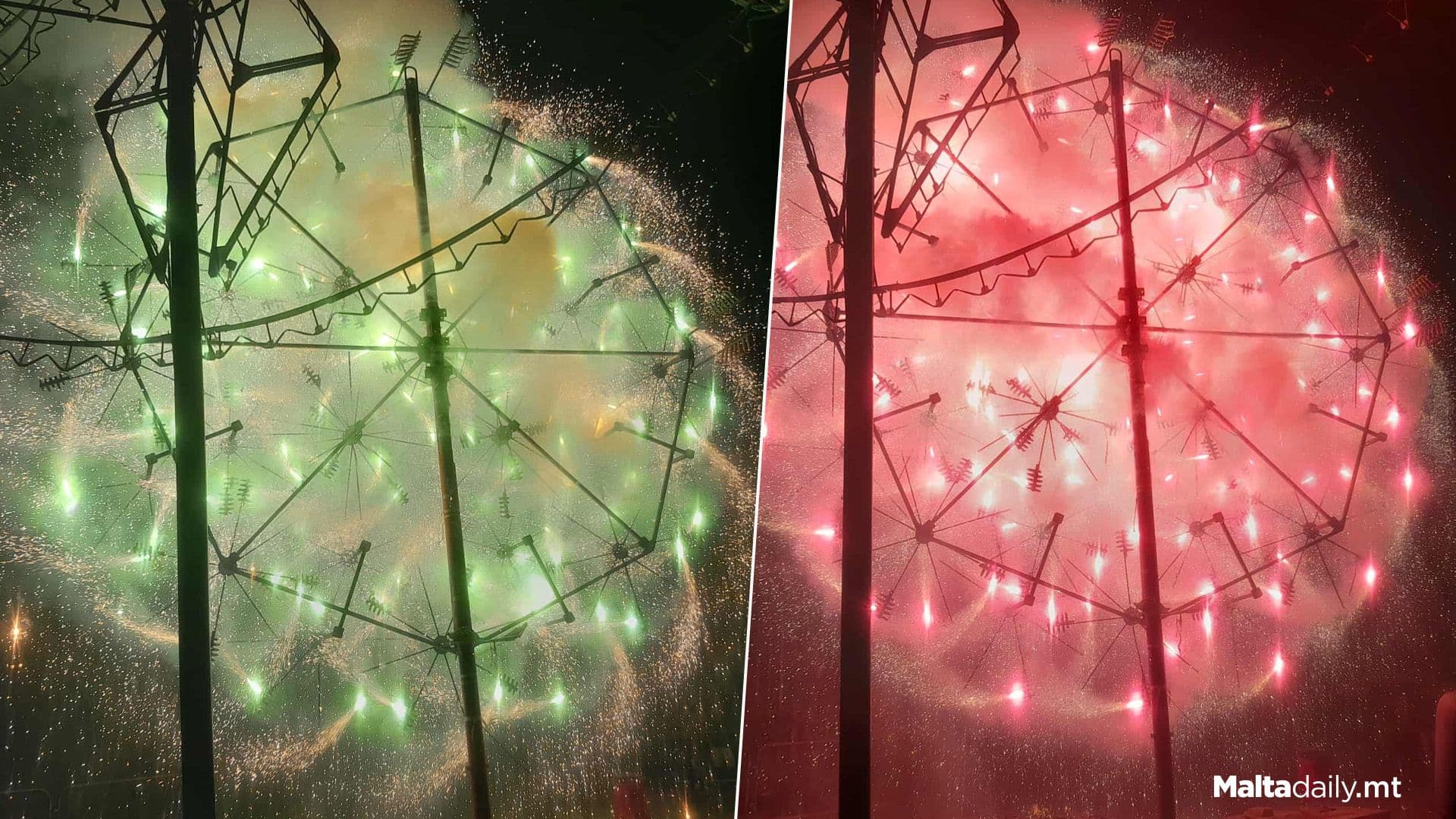 New Local Record For Colour Filled Ground Fireworks Wheel
