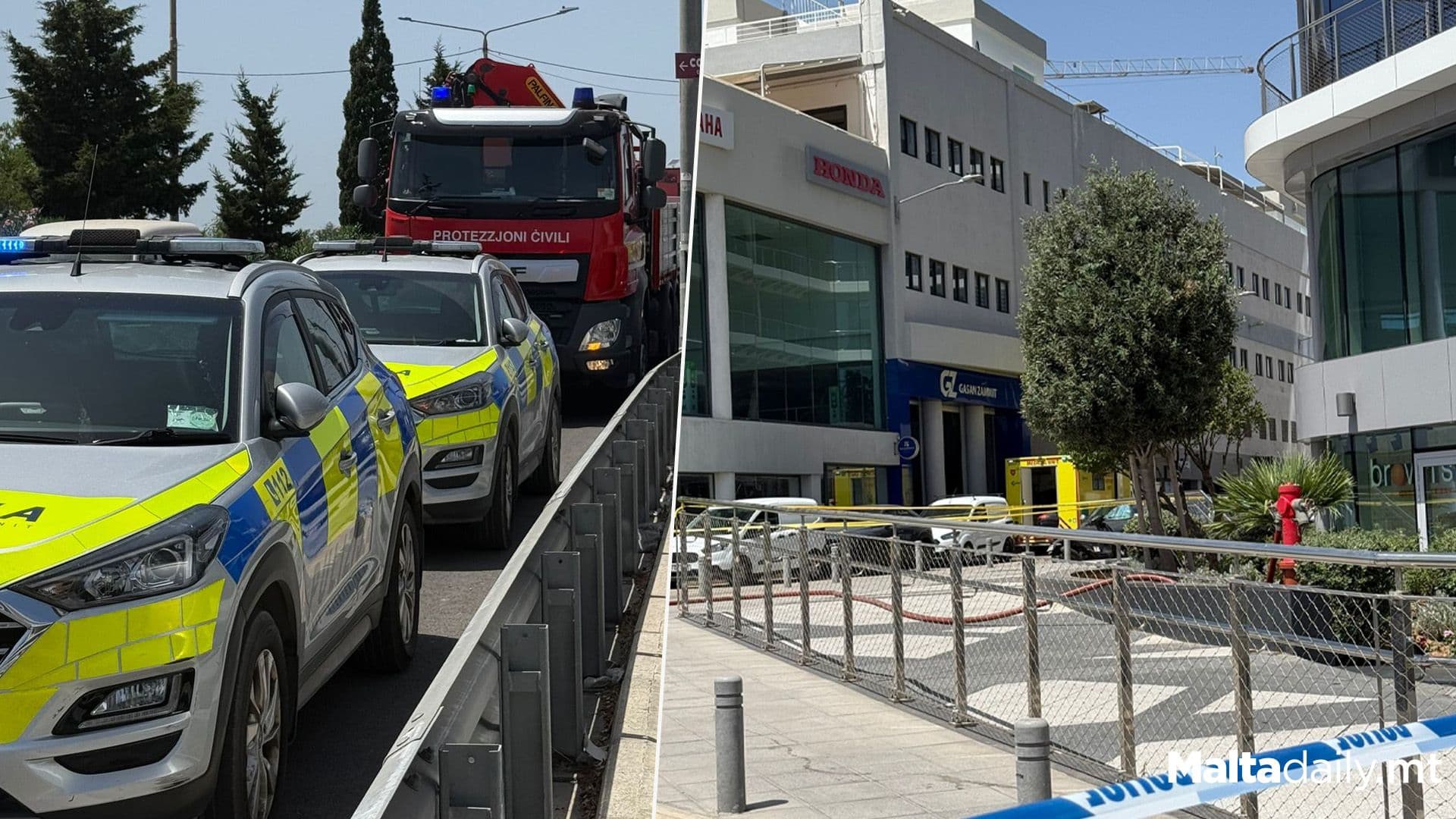 Electric Vehicle Catches Fire In Mrieħel