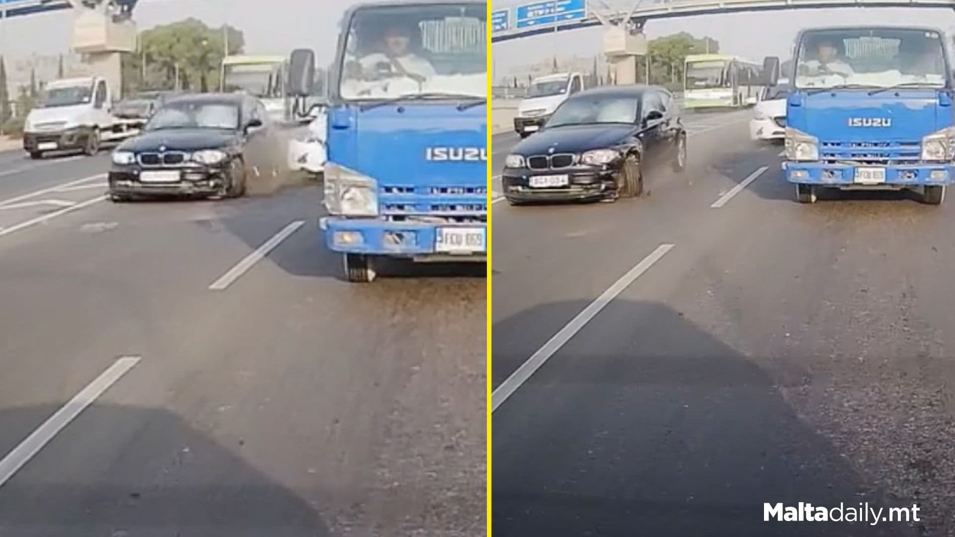 Moment Cars Crash Caught On Vehicle Camera