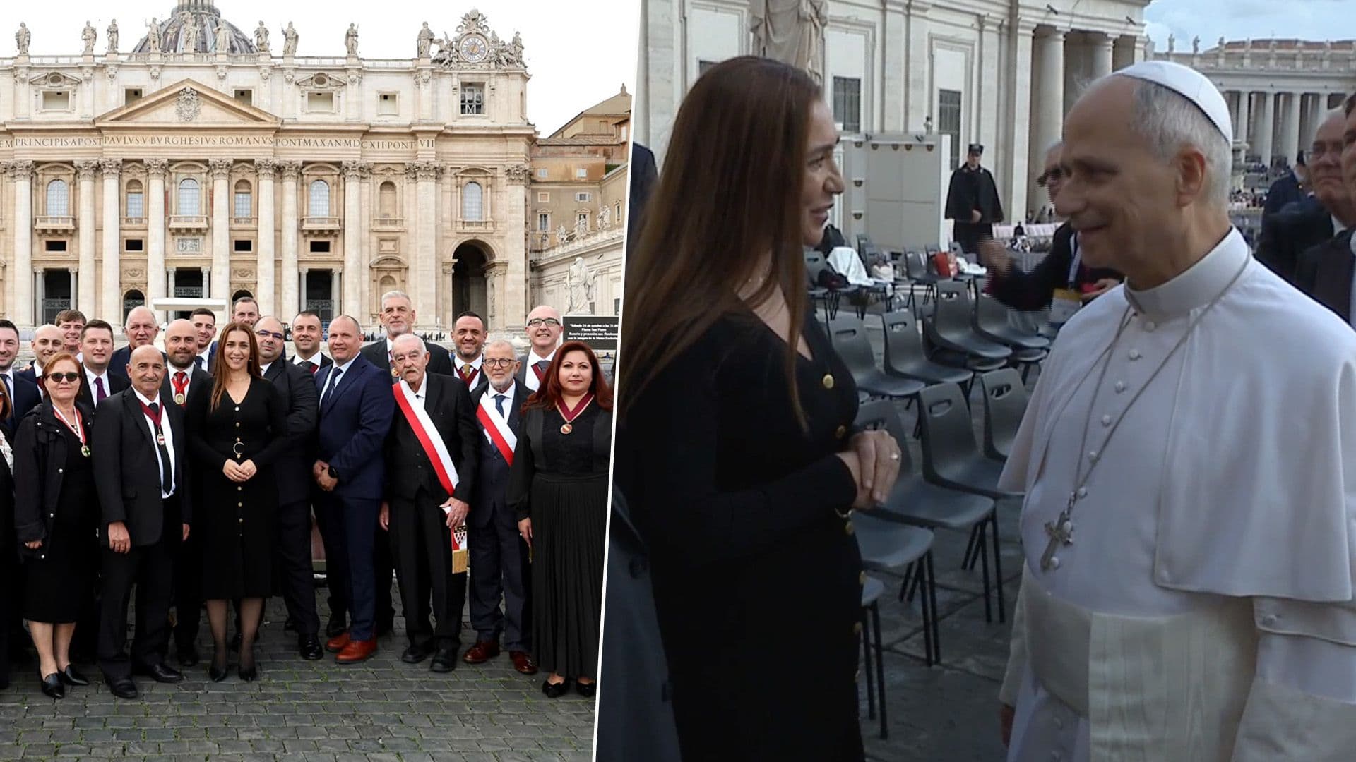 Pope Leo XIV Meets Minister Alison Zerafa Civelli And Malta & Gozo Mayors