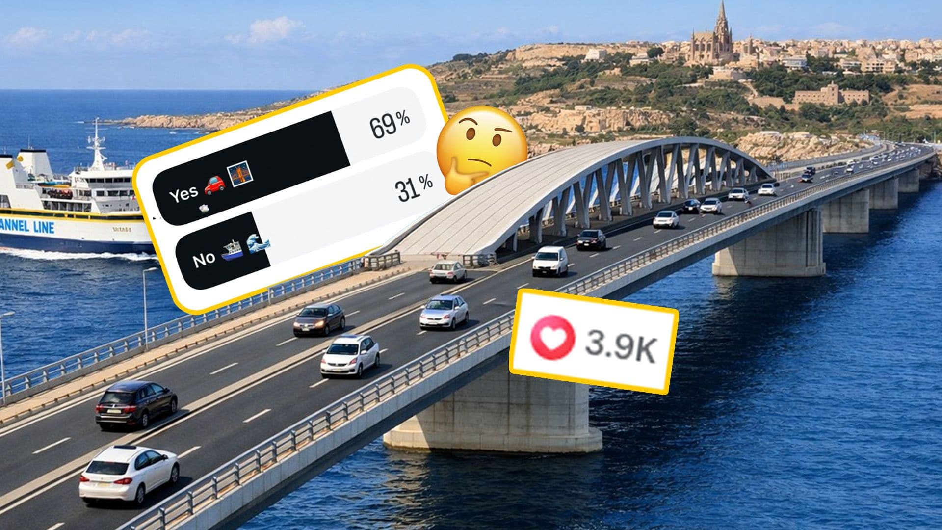 Majority Think A Bridge Should Be Built Between Malta & Gozo