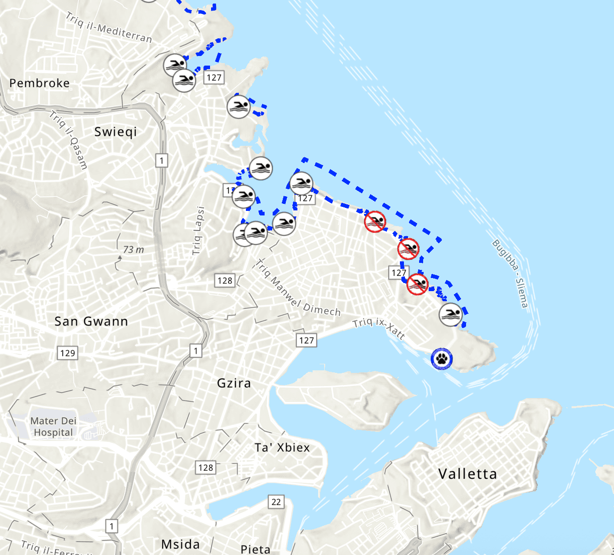 Sliema Swim Spot Fond Għadir Closed Due To Water Contamination