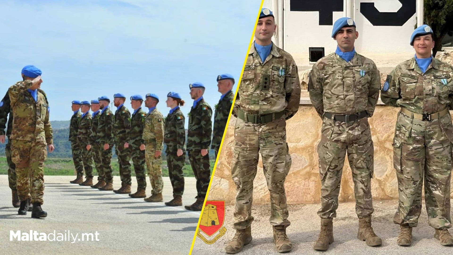 Maltese And Irish Soldiers serving In Lebanon Honoured In Prestigious Medal Parade