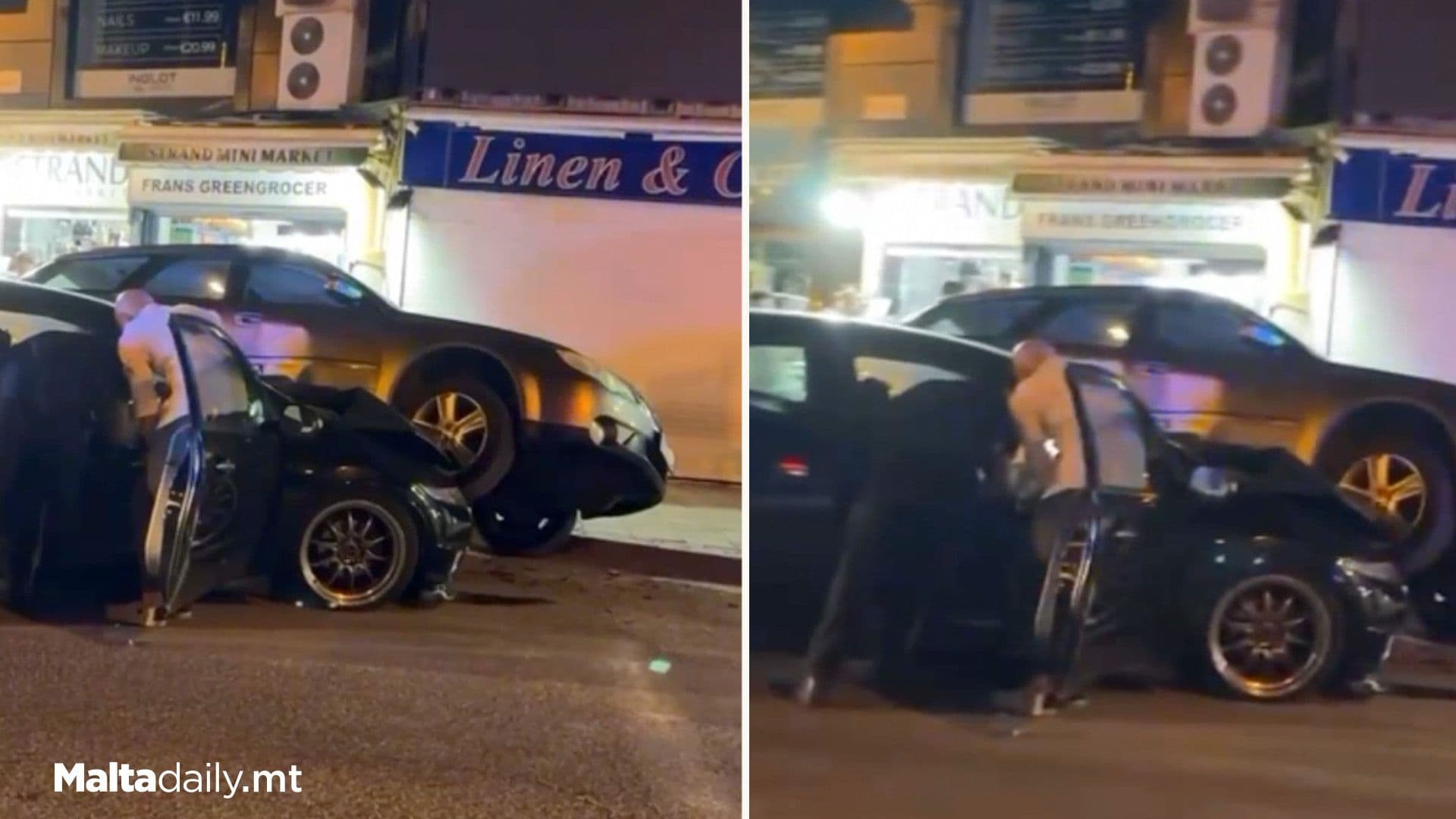 Late Evening Car Crash In Sliema