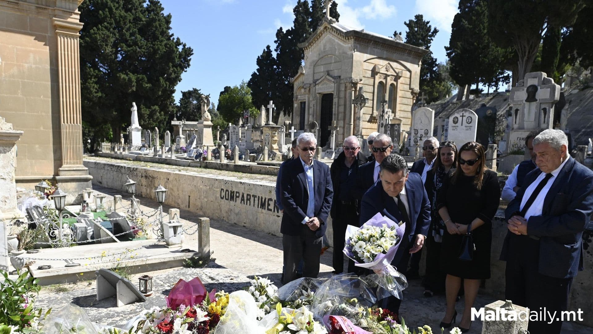 Bernard Grech and Wife Pay Tribute to Francis Zammit Dimech