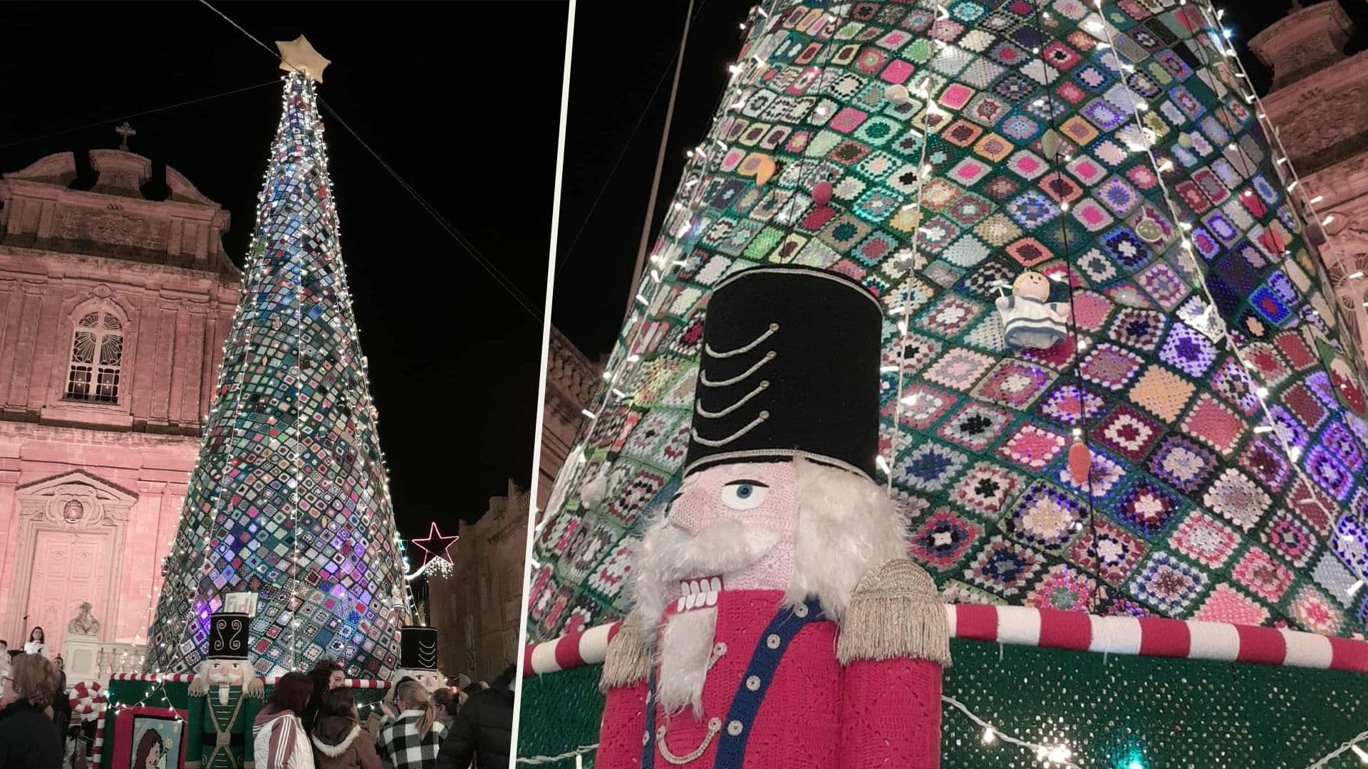 Local Record For Tallest Crochet Christmas Tree In Ħal Għaxaq