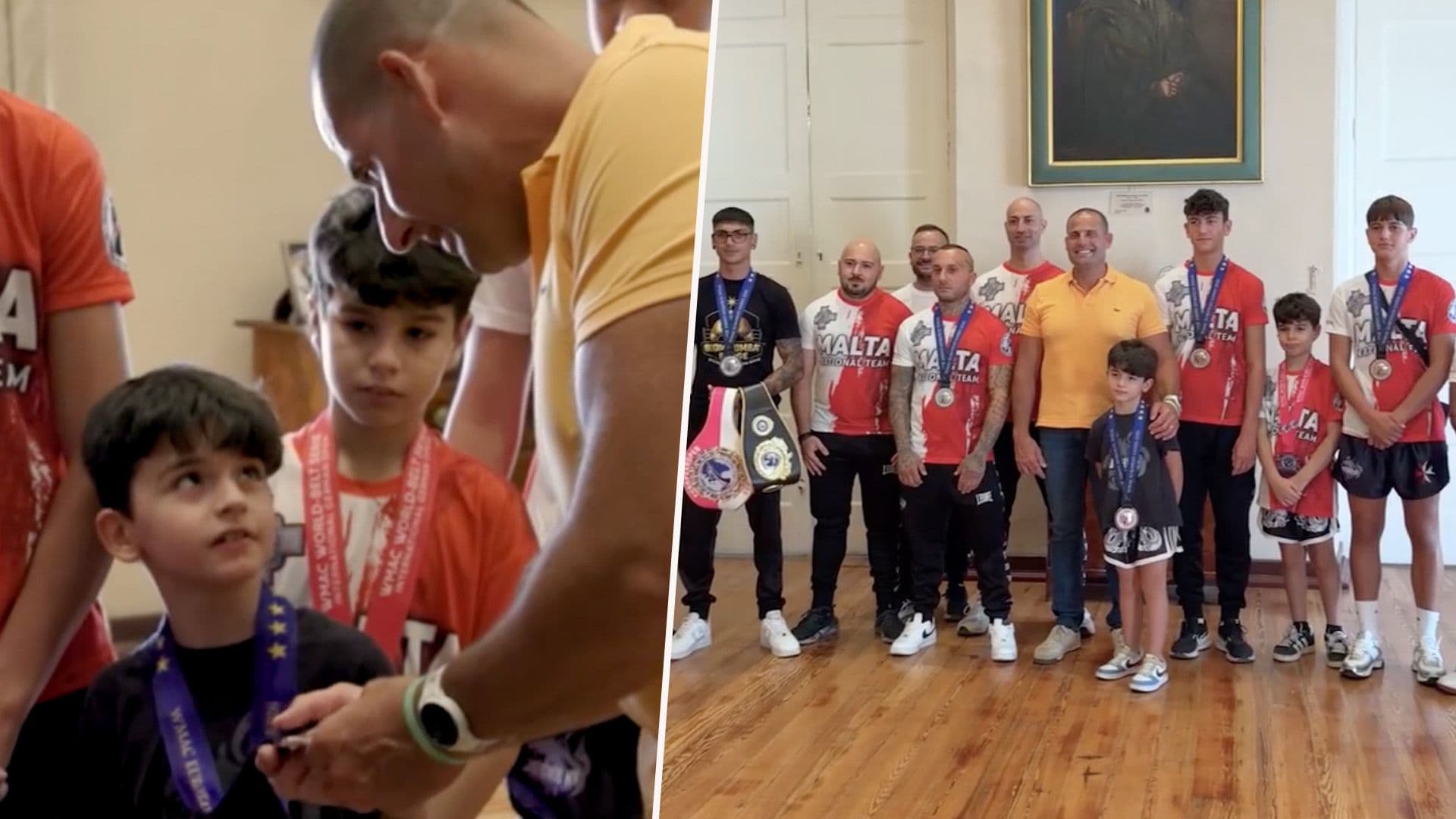 Prime Minister Meets Wu Shu Ky Kickboxing Malta Team At Castille