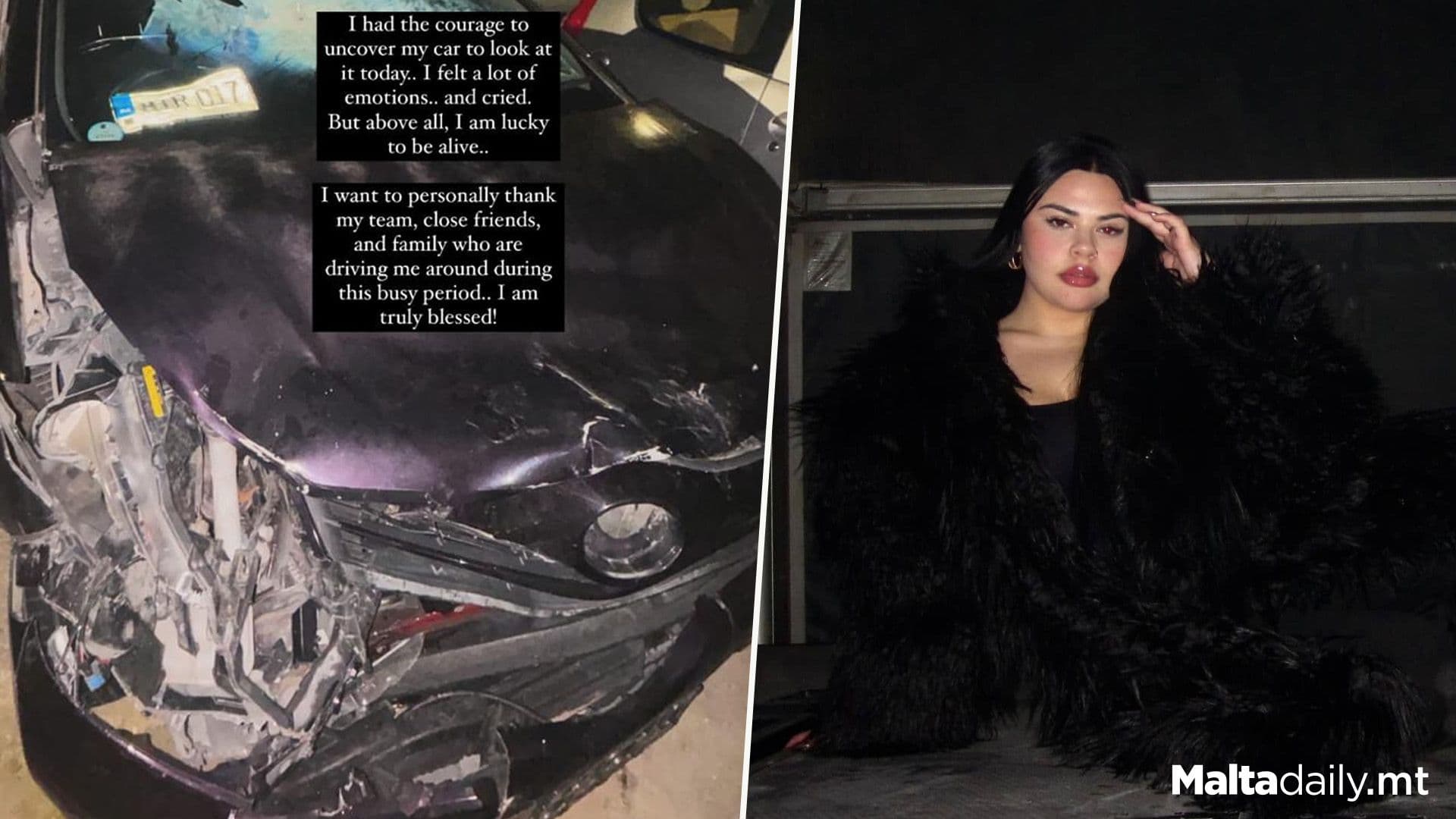 Miriana Conte Shares Photo Of Car After Post-Eurovision Accident