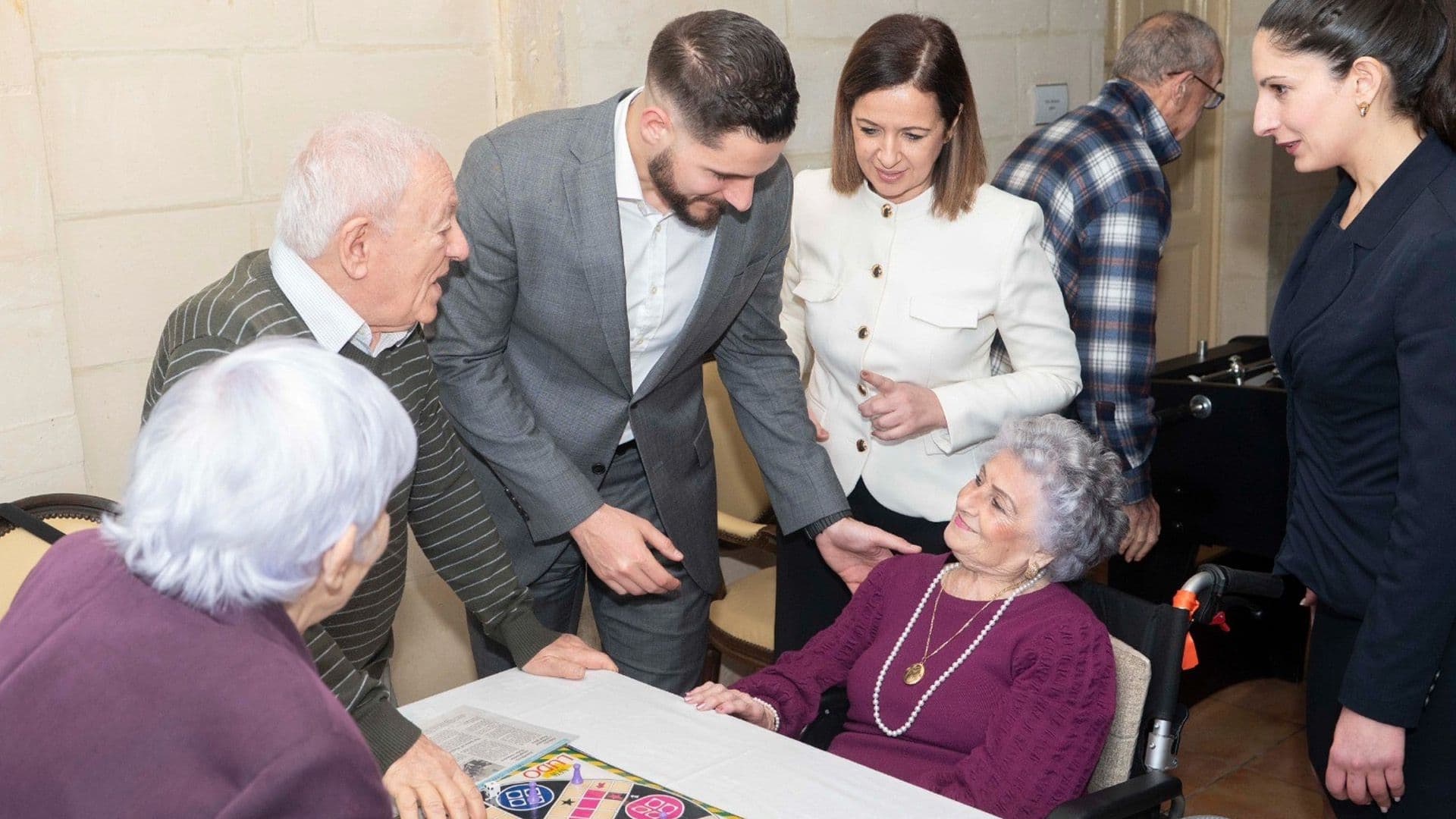 PN Leader Visits Elderly RoseVille Residence In Balzan
