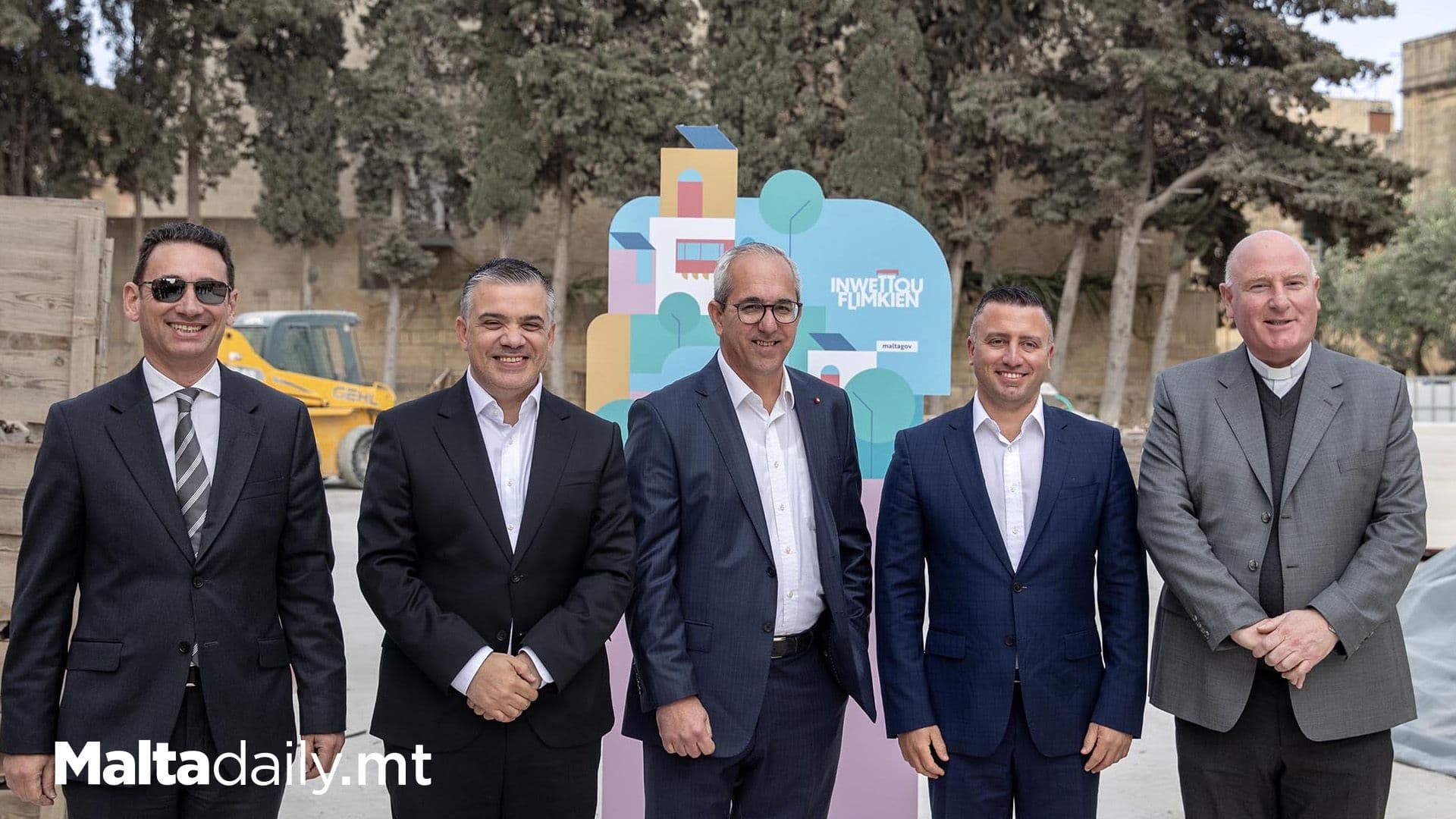 Former Car Park To Public Pedestrian Zone Across Rabat Parish Church