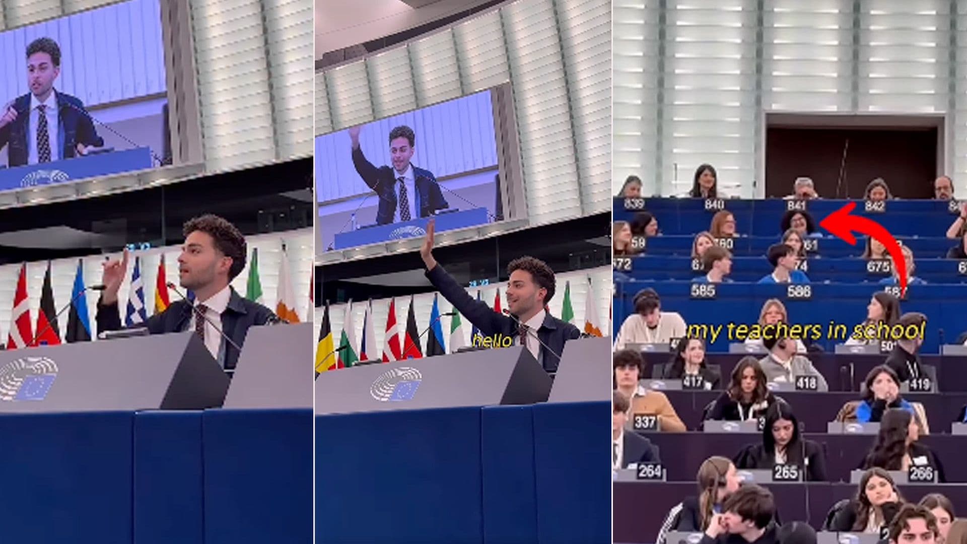 MEP Thomas Bajada Meets Former School Teacher As He Leads Euroscola In Strasbourg