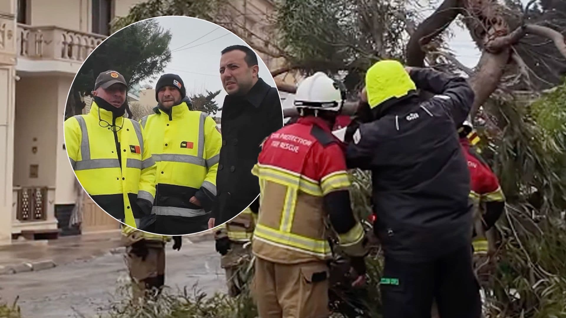 Gozo Minister Meets & Thanks Disciplined Forces Braving Storm