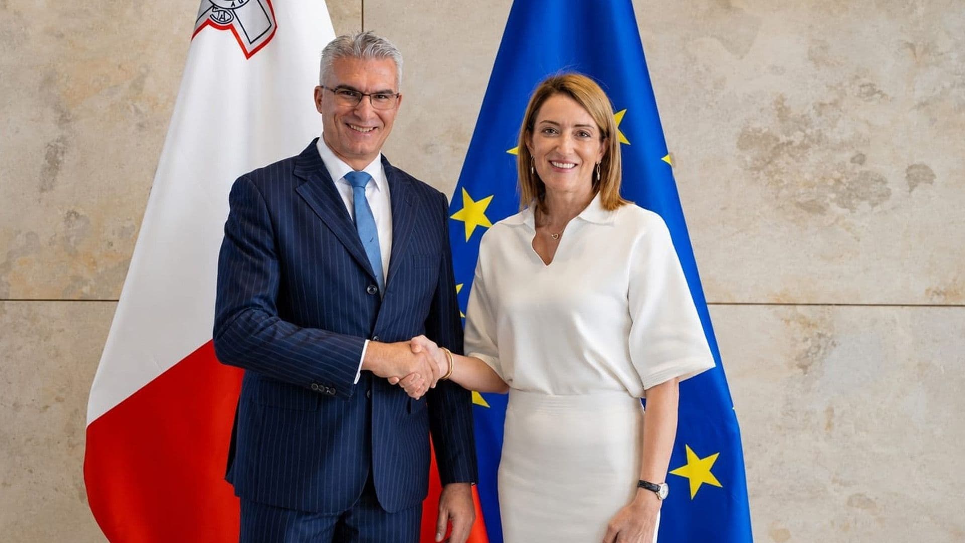 EP President Roberta Metsola Visits Speaker Carmelo Abela For 1st Time