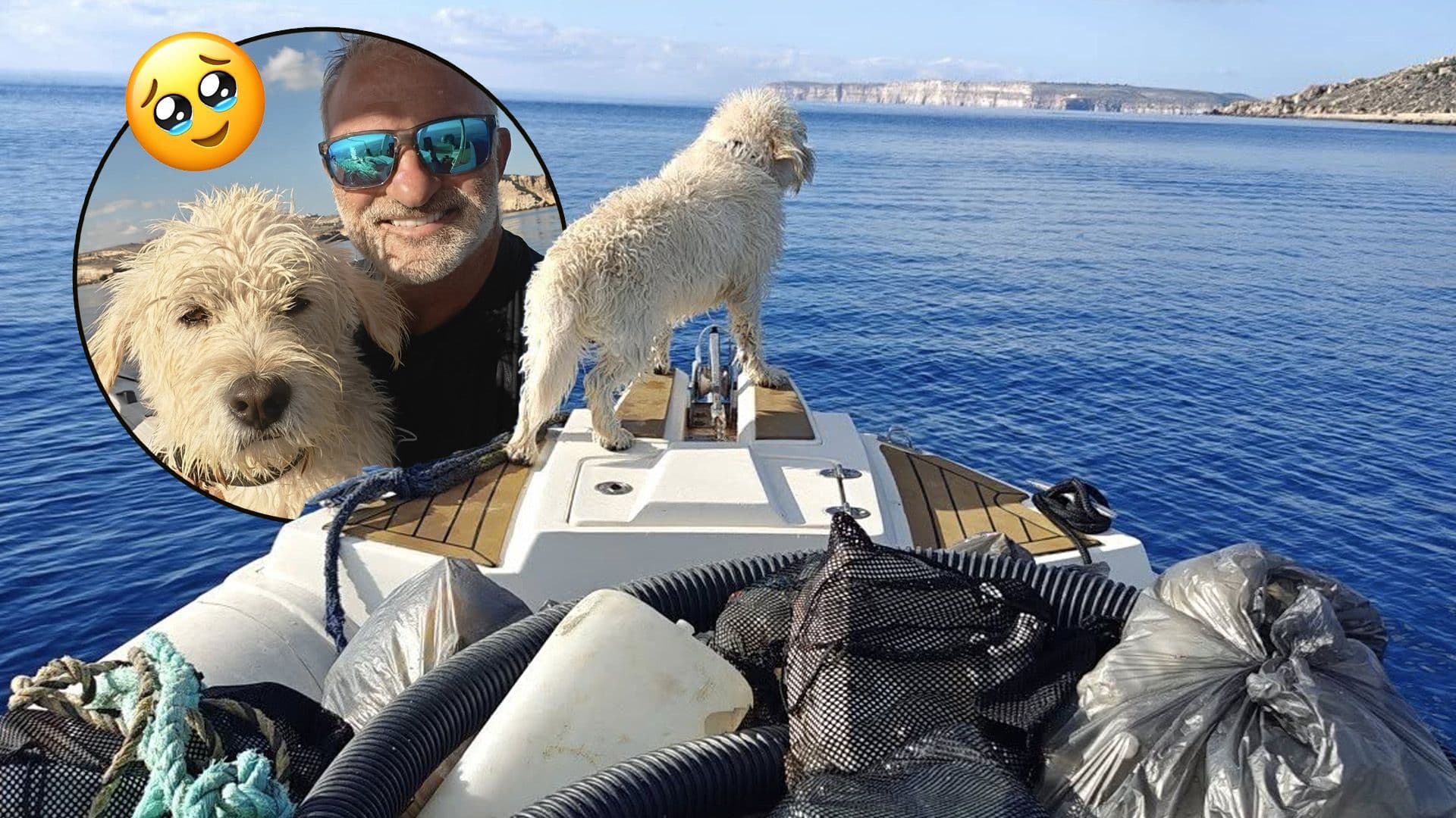Local Man & Dog Clear Over 14 Bags Worth Of Garbage Off Coasts