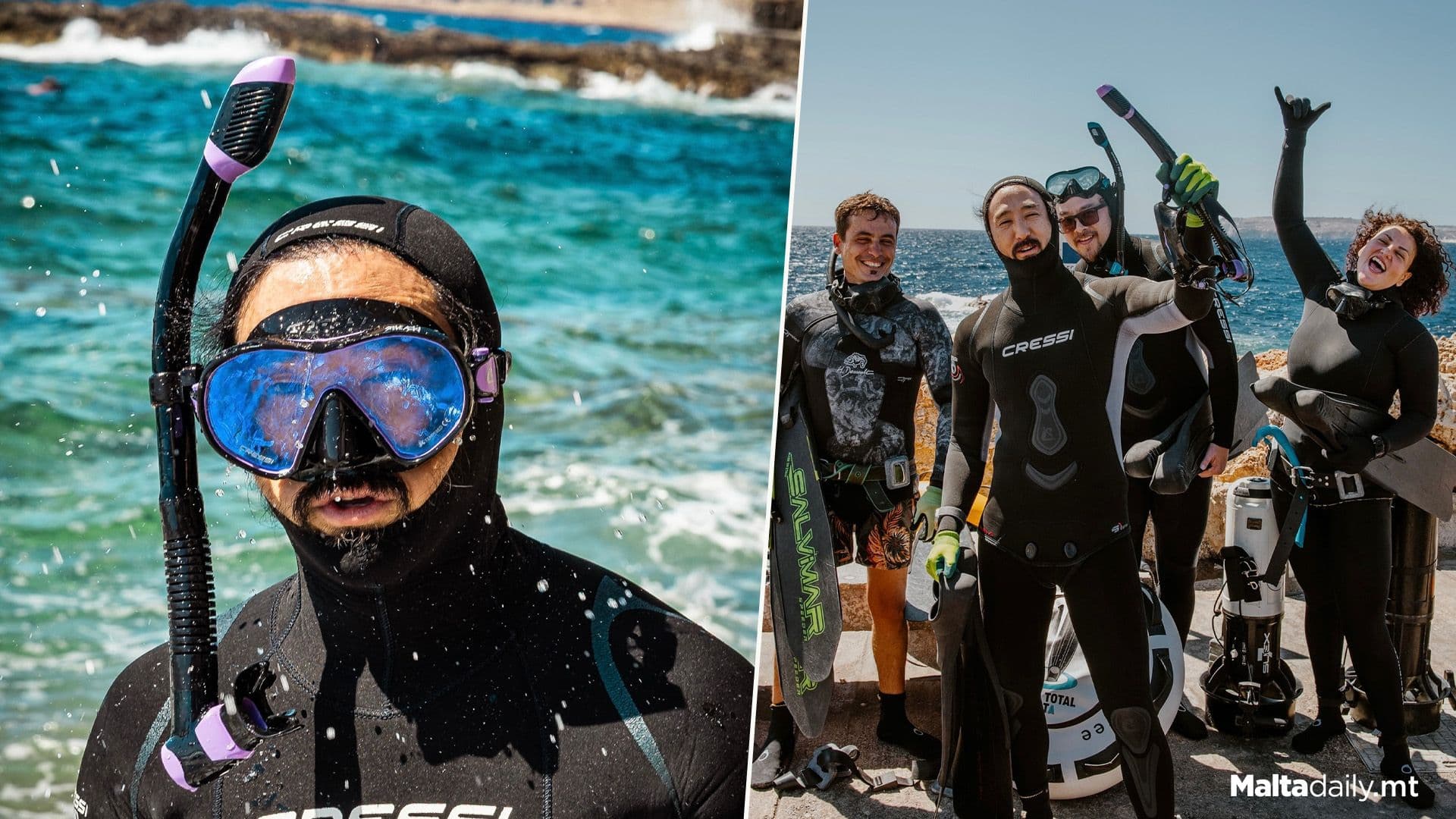 DJ Steve Aoki Shares Malta Diving Photos