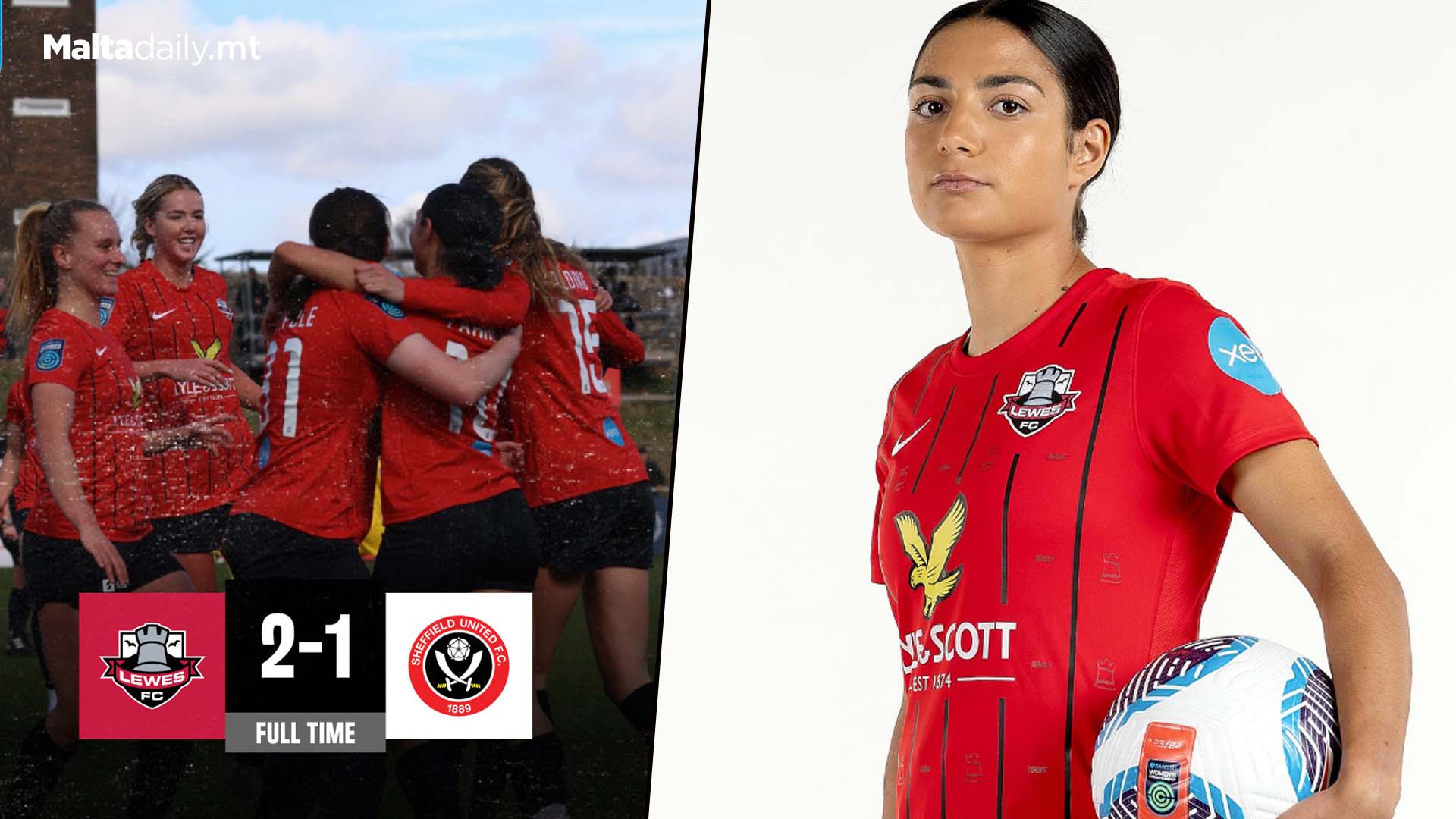 Maria Farrugia Scores 2 For Lewes FC Against Sheffield