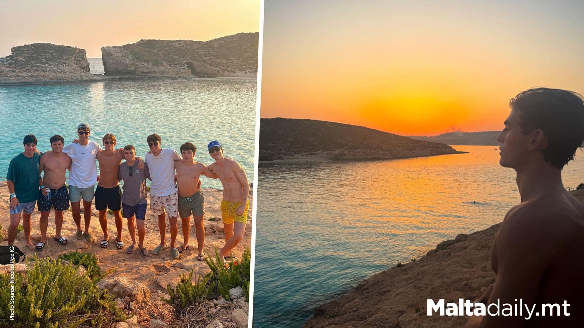 Nicolas Paz Shares Photos While Enjoying Malta’s Sea